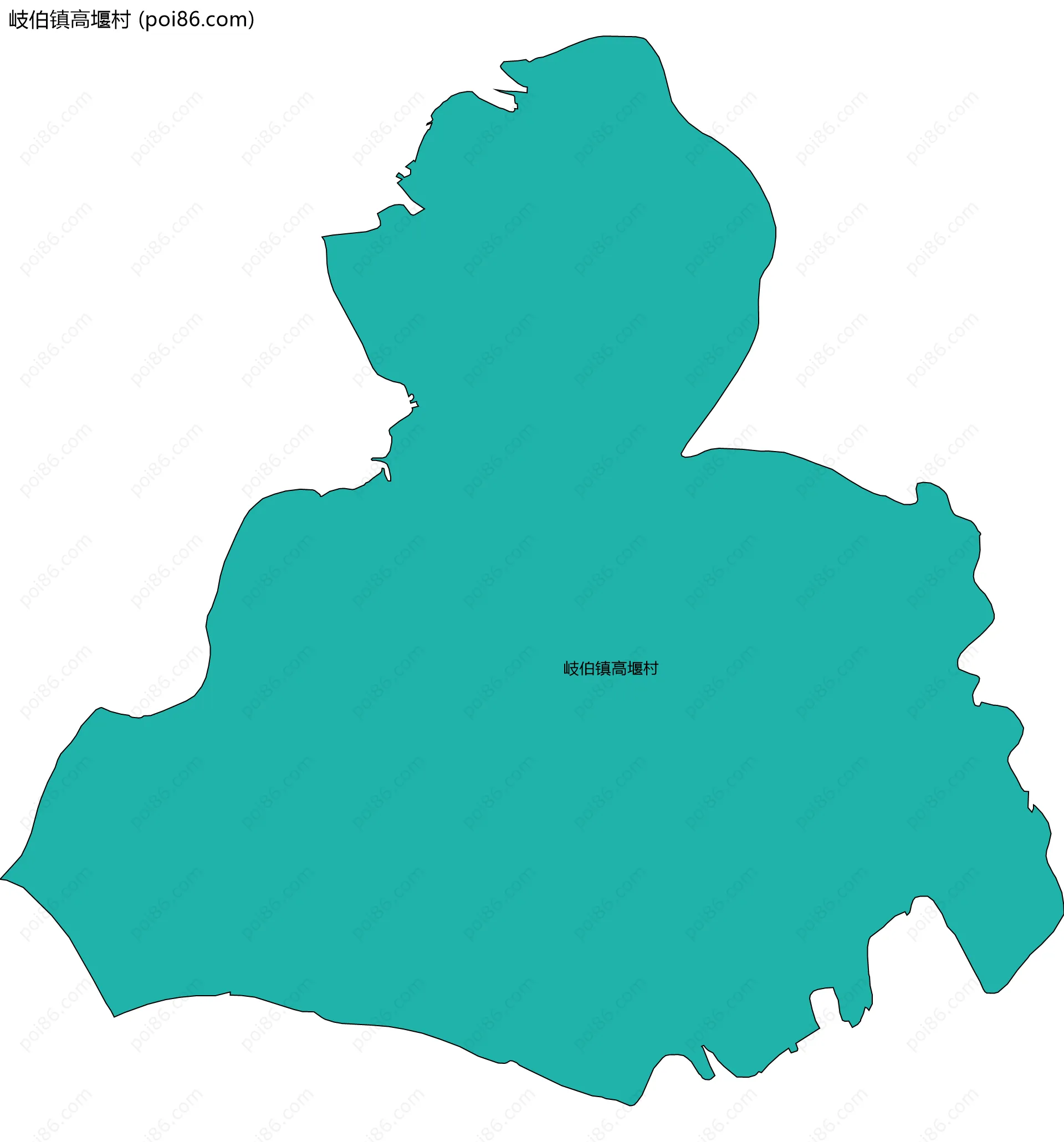 岐伯镇高堰村边界地图