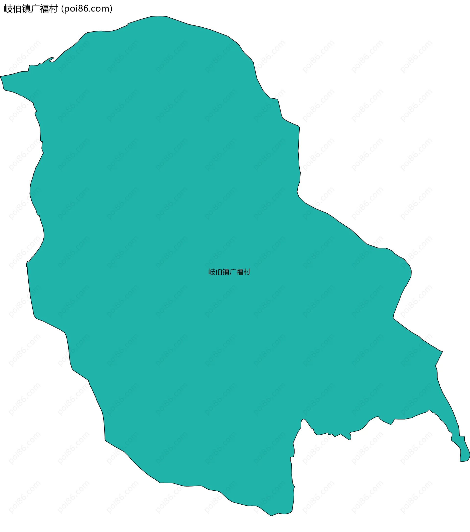 岐伯镇广福村边界地图