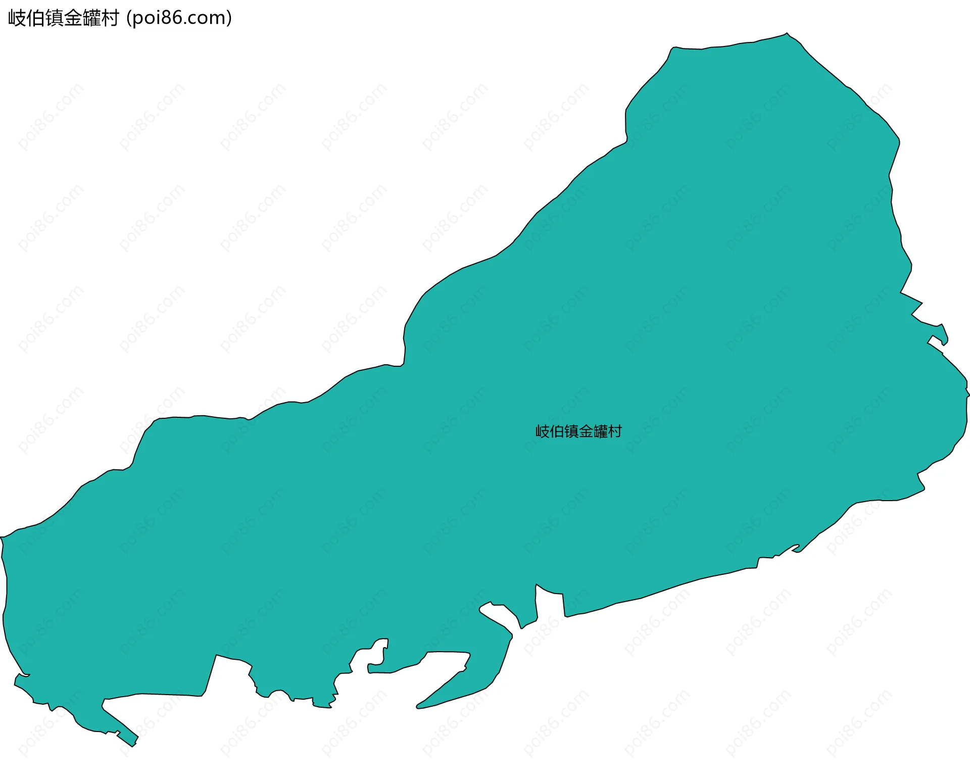岐伯镇金罐村边界地图