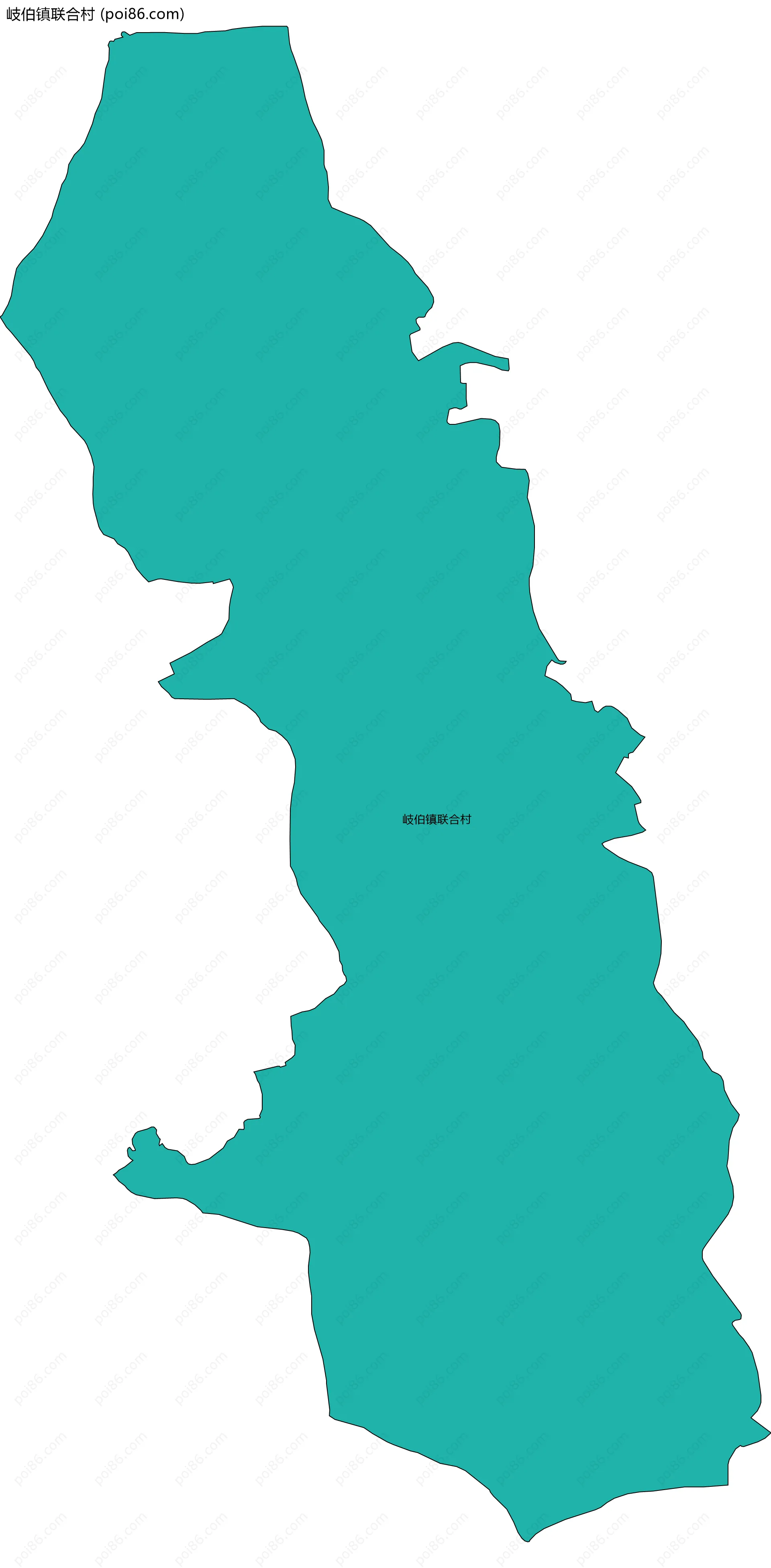 岐伯镇联合村边界地图