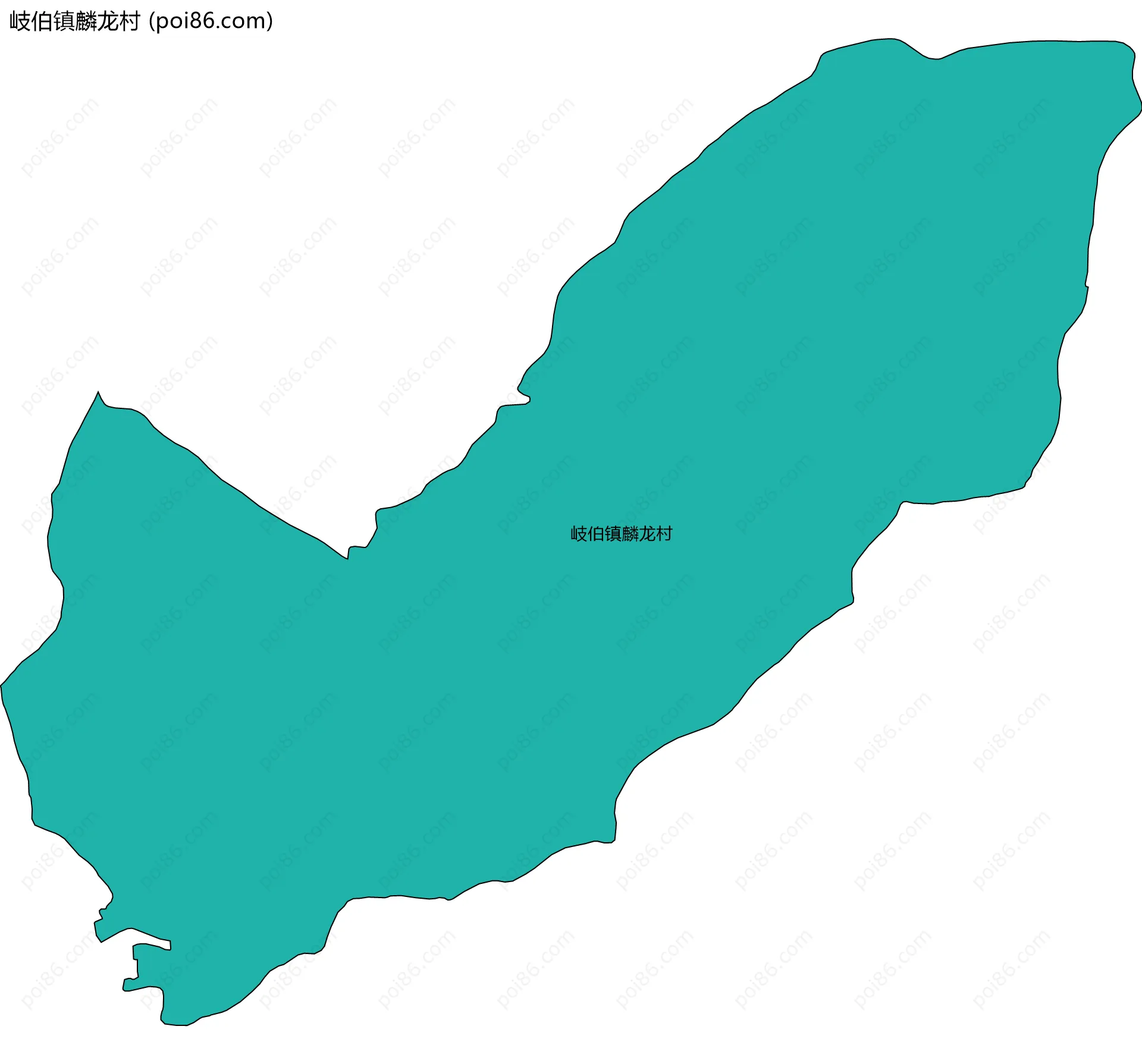 岐伯镇麟龙村边界地图