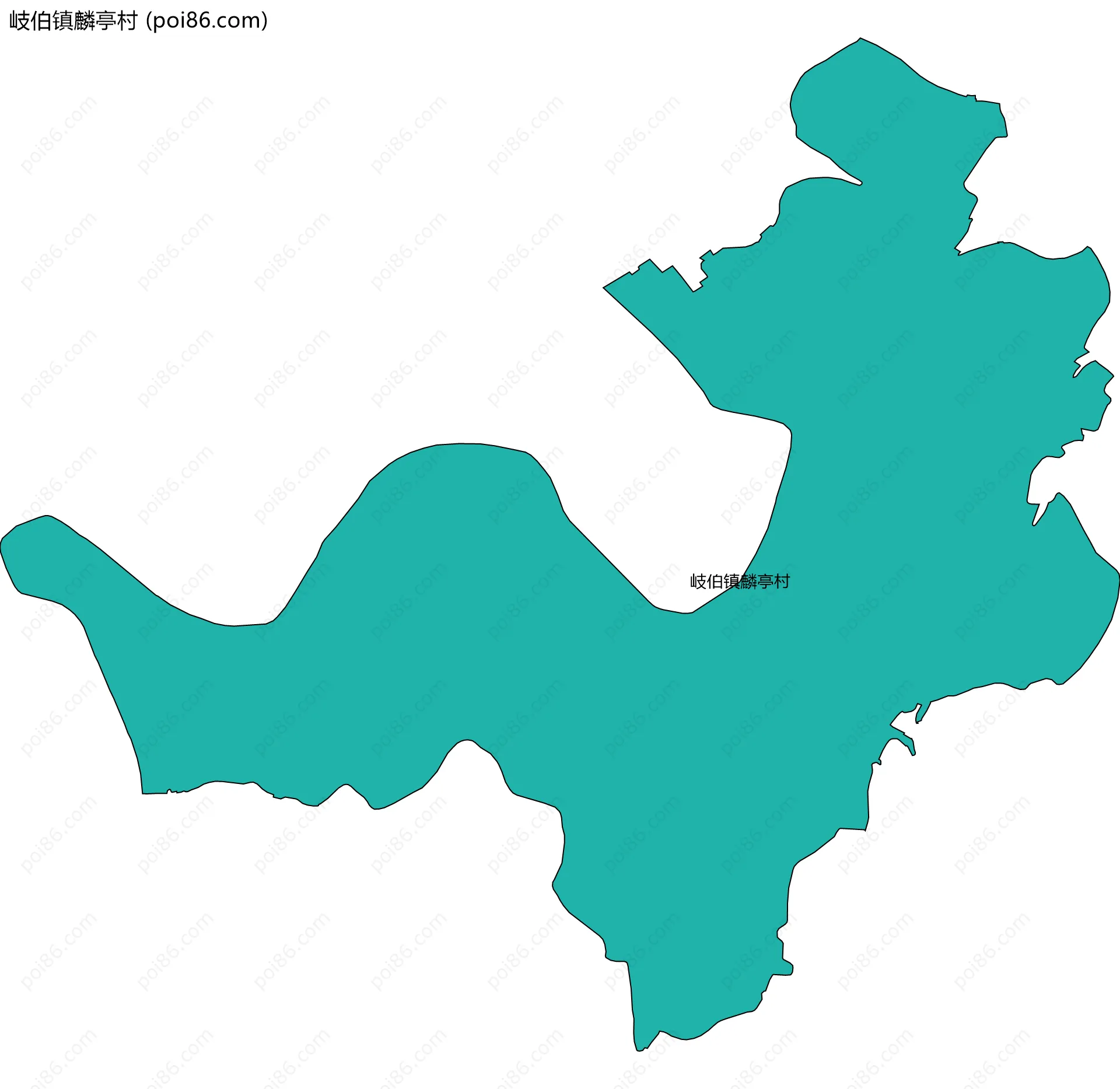 岐伯镇麟亭村边界地图