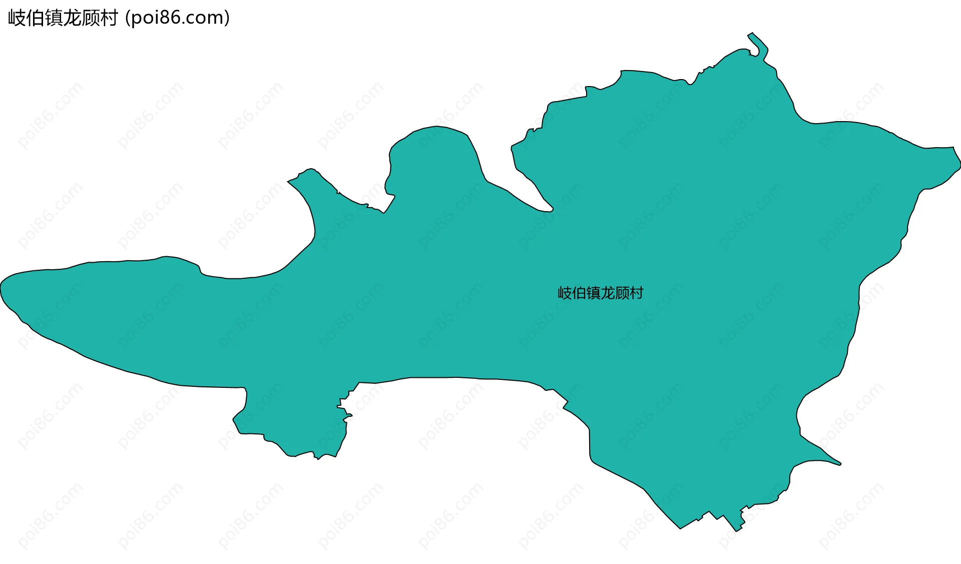 岐伯镇龙顾村边界地图