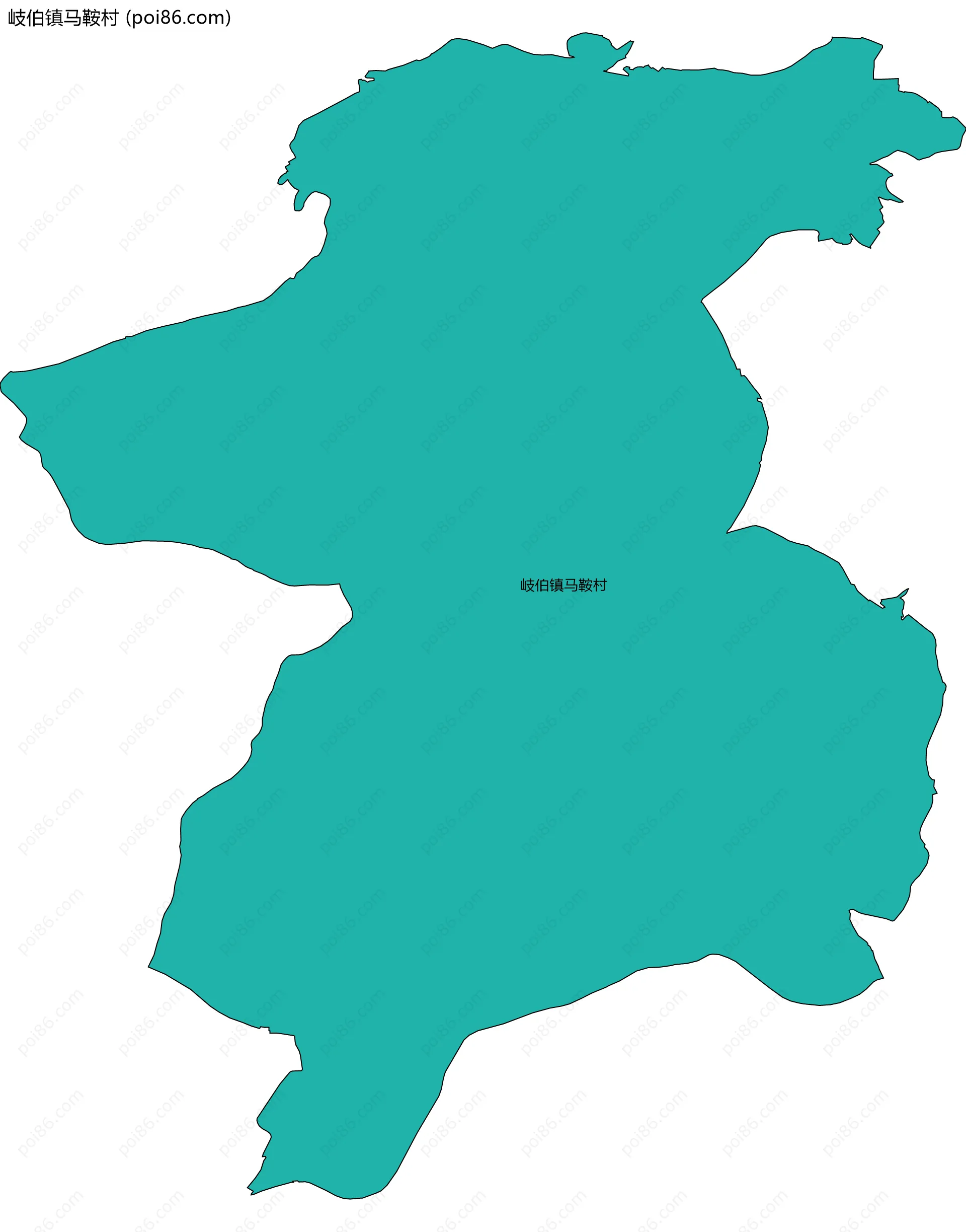 岐伯镇马鞍村边界地图