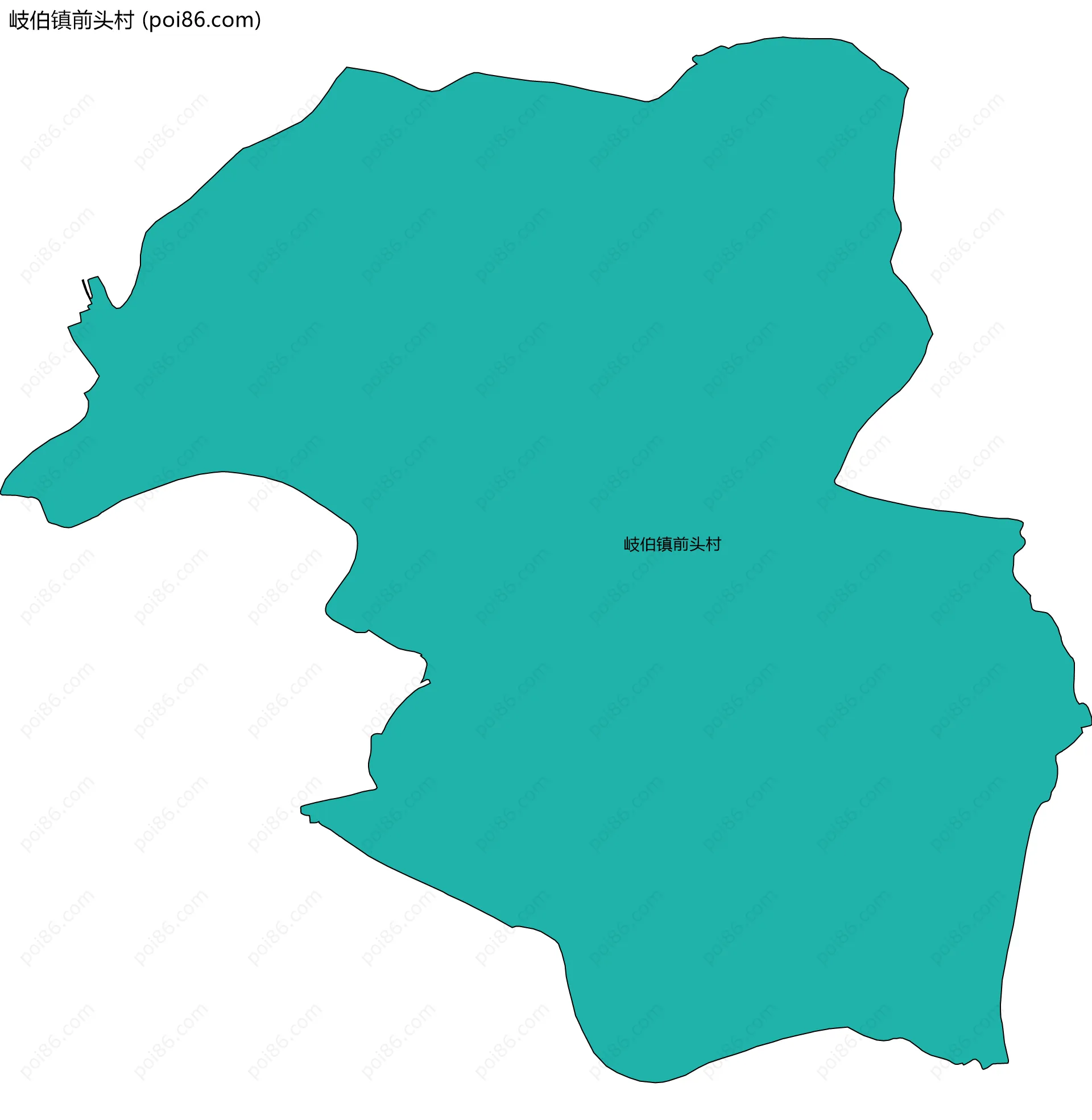 岐伯镇前头村边界地图