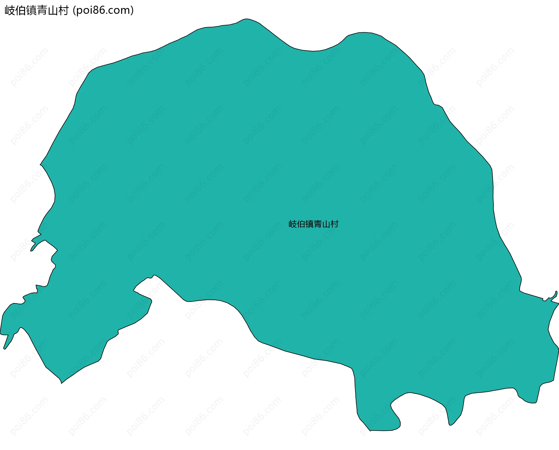 岐伯镇青山村边界地图