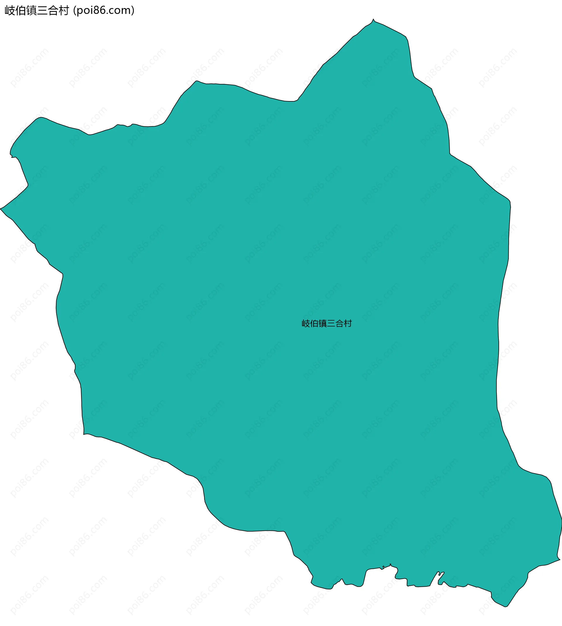 岐伯镇三合村边界地图