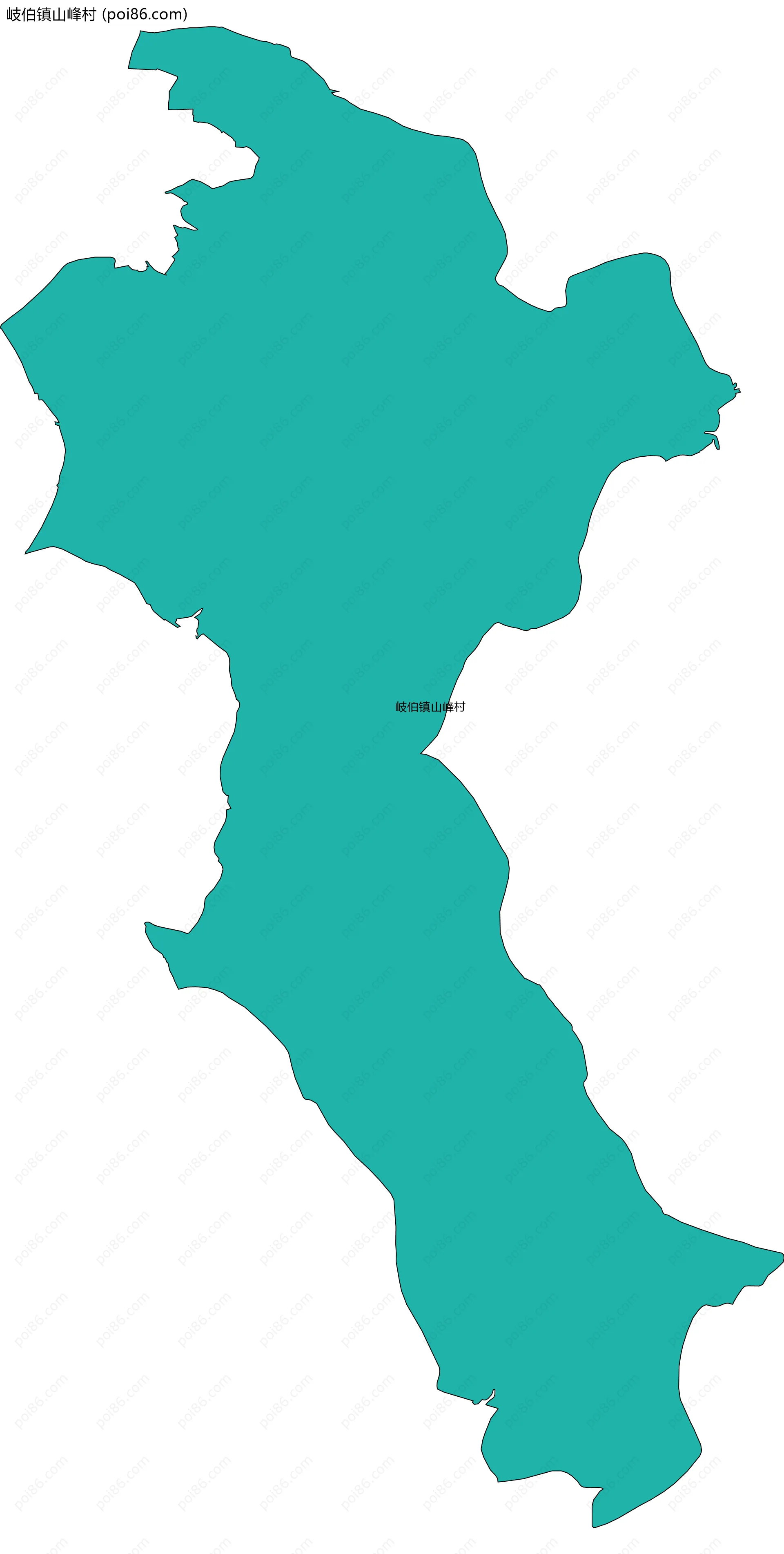 岐伯镇山峰村边界地图