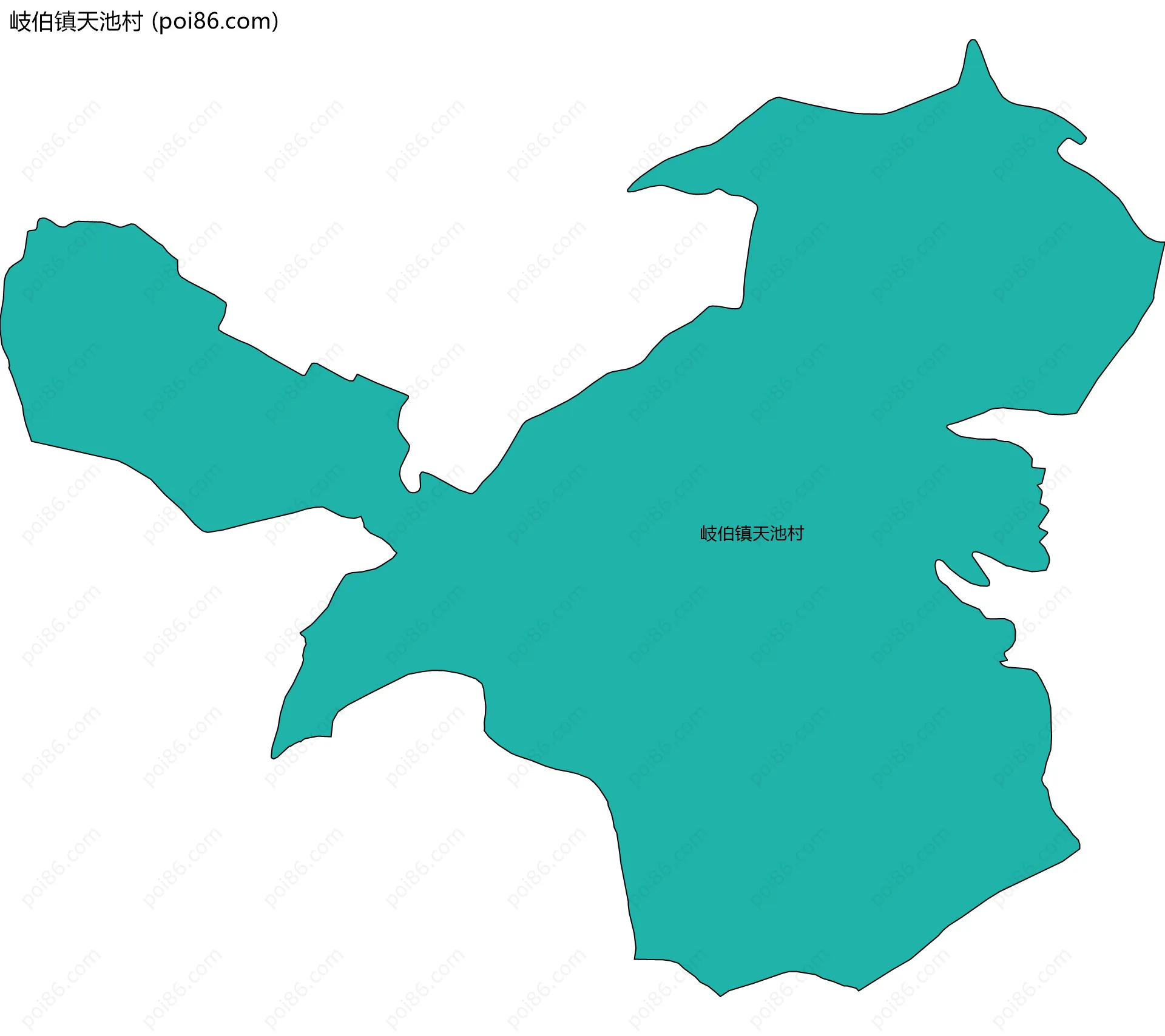 岐伯镇天池村边界地图