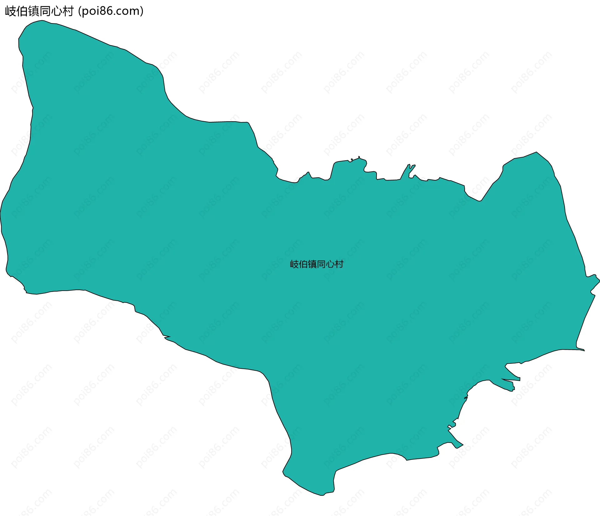 岐伯镇同心村边界地图