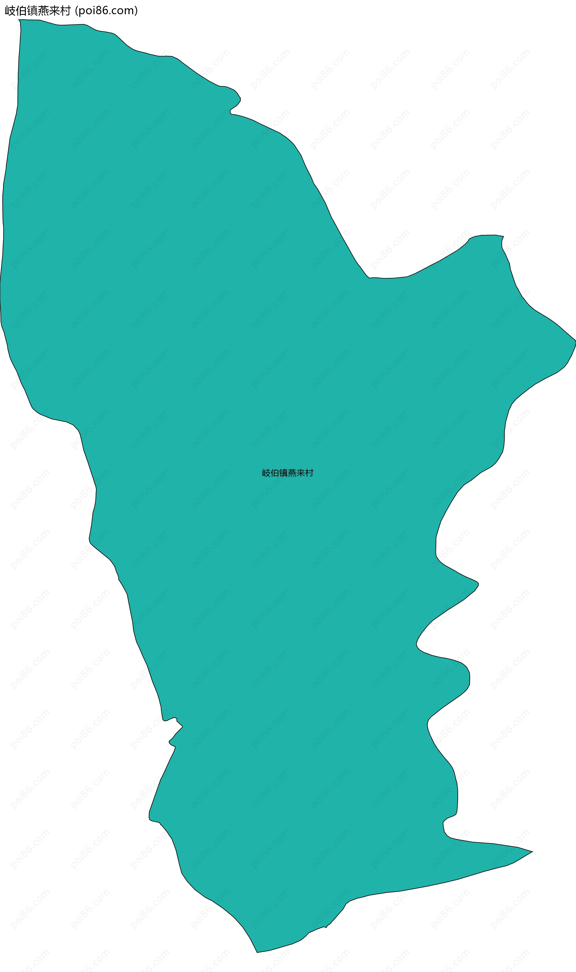 岐伯镇燕来村边界地图
