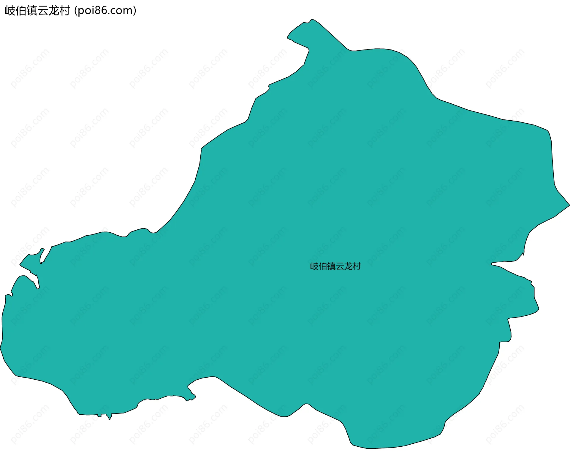 岐伯镇云龙村边界地图