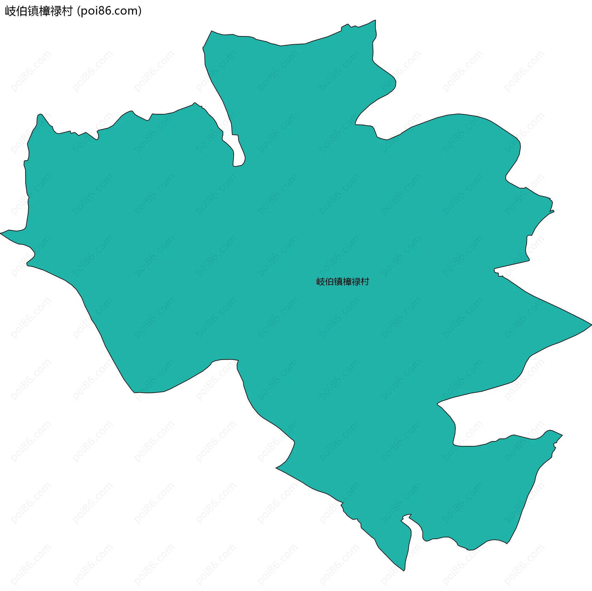 岐伯镇樟禄村边界地图