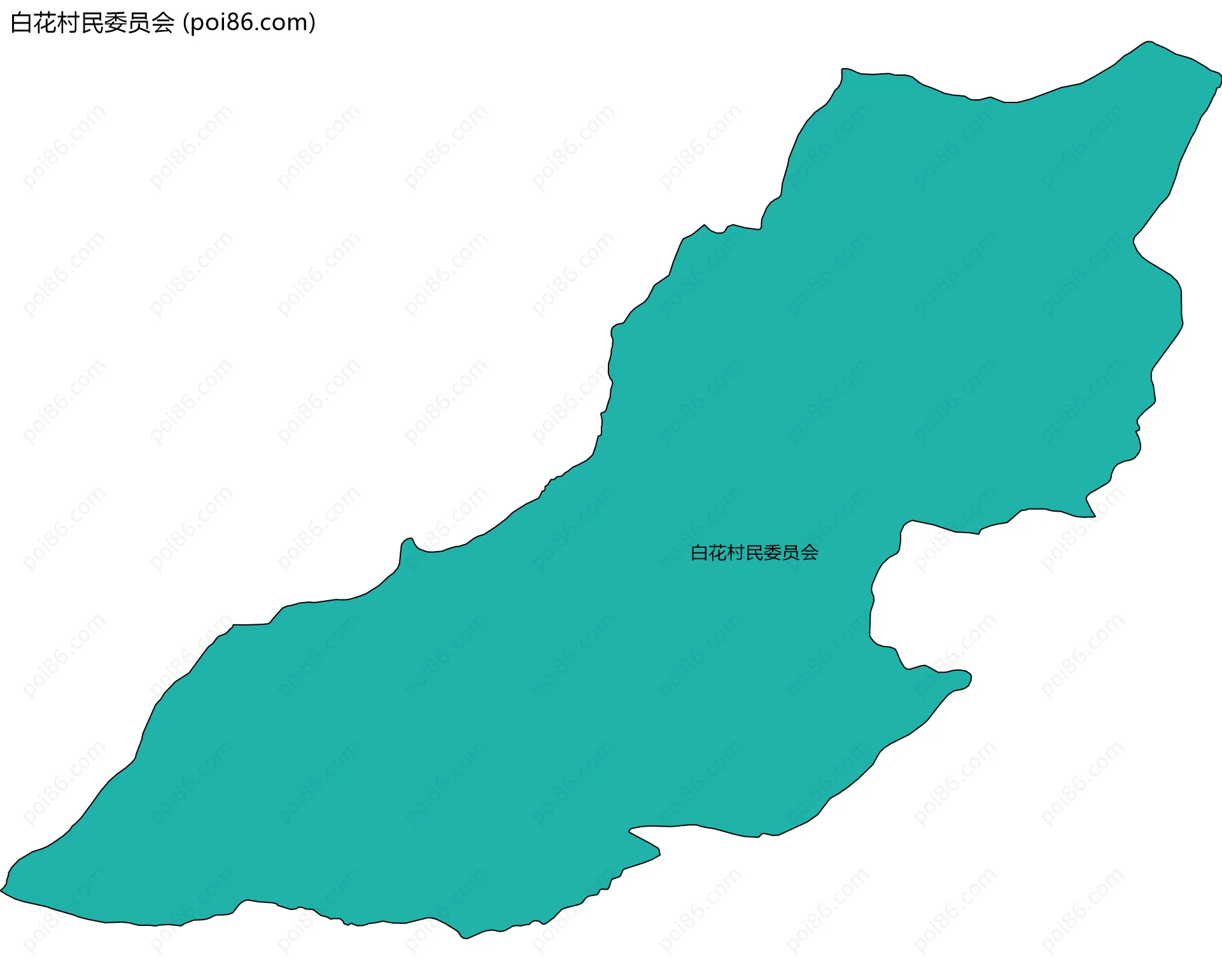 白花村民委员会边界地图