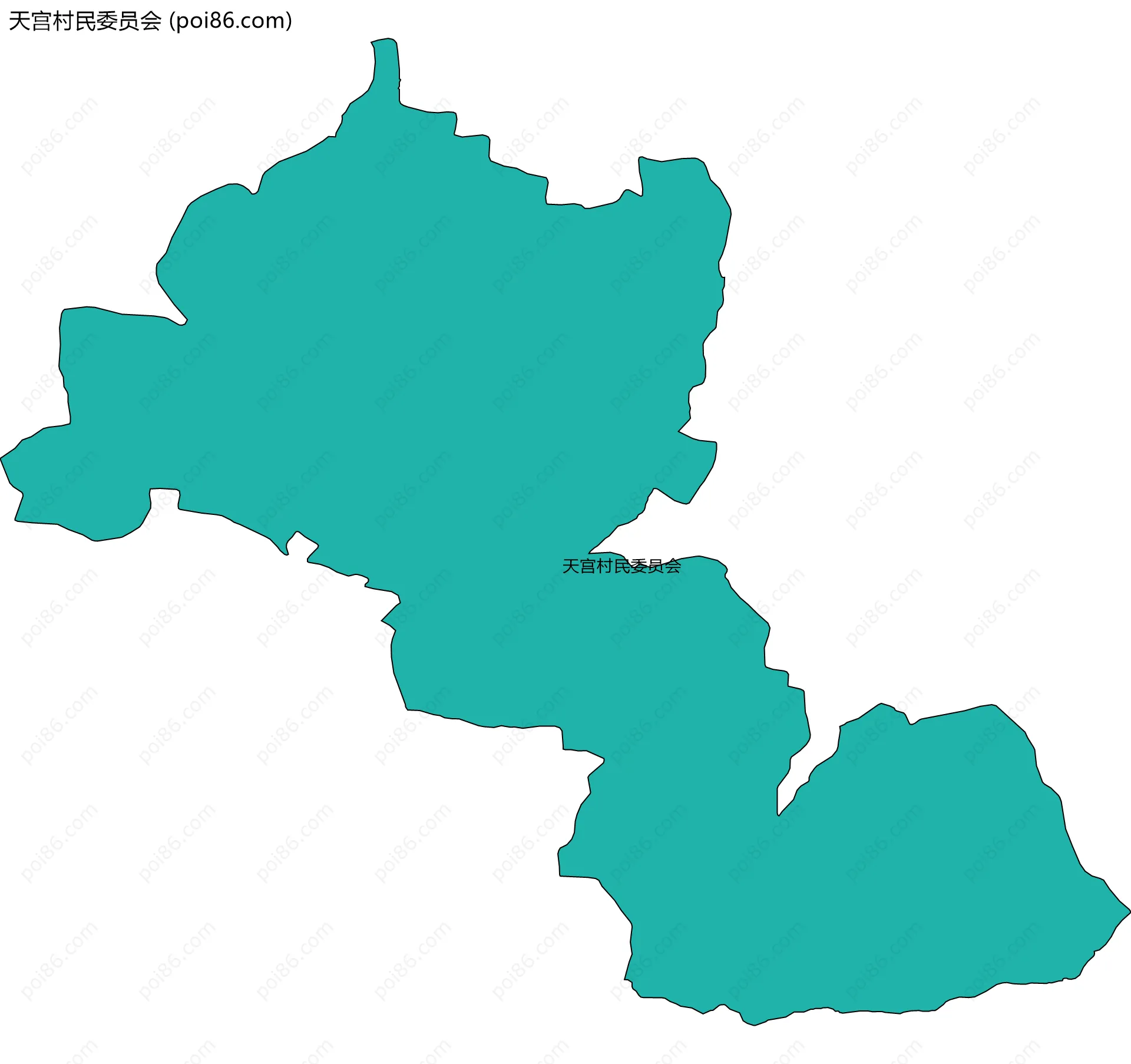 天宫村民委员会边界地图