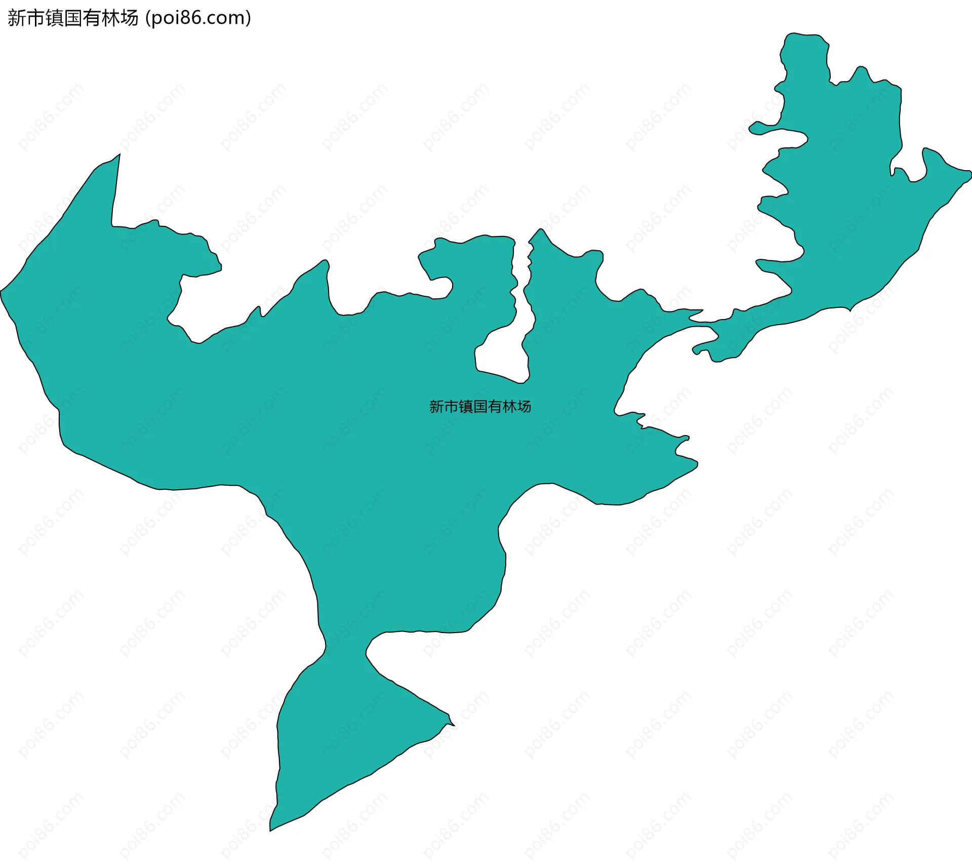 新市镇国有林场边界地图