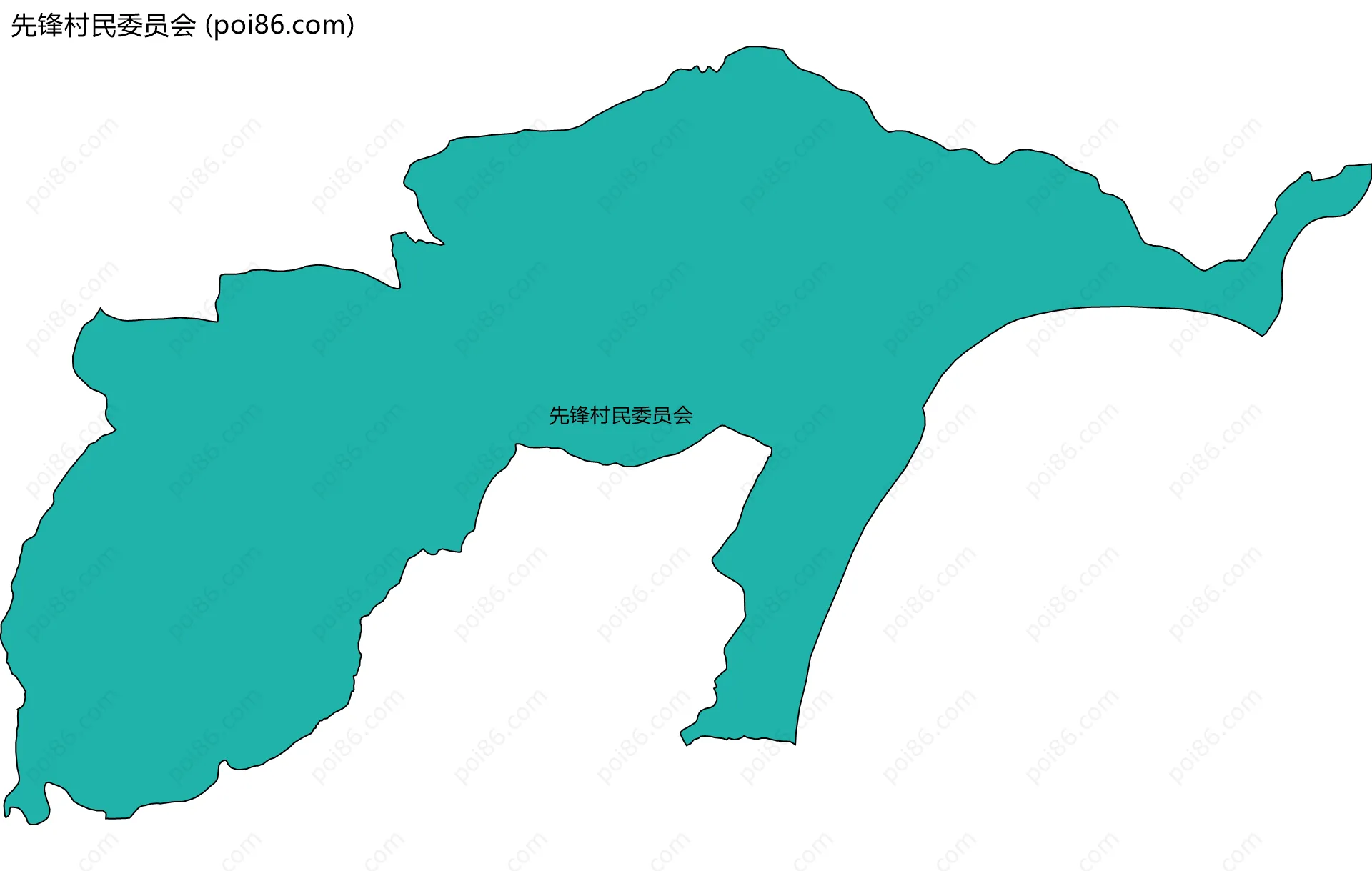 先锋村民委员会边界地图