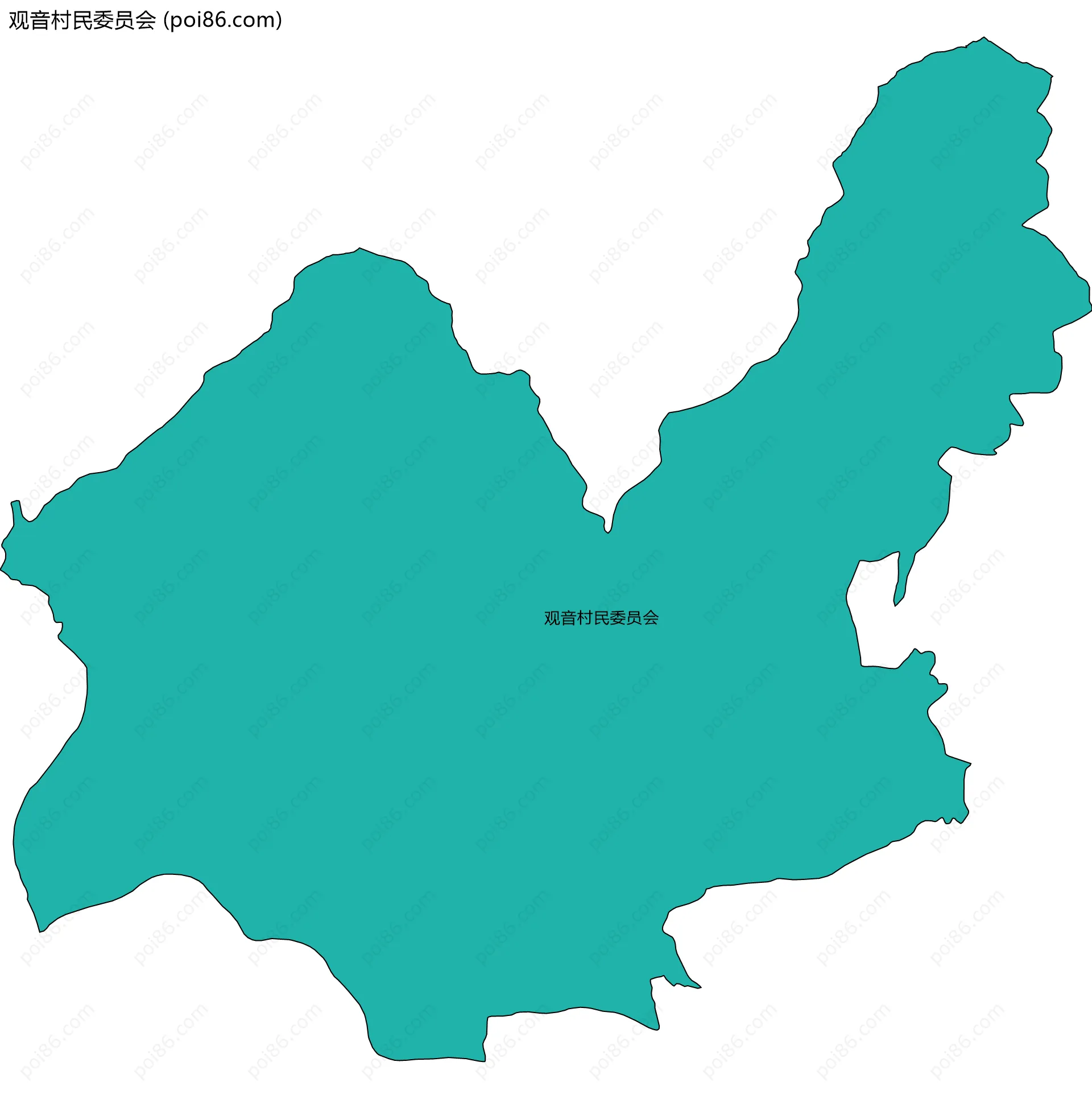 观音村民委员会边界地图