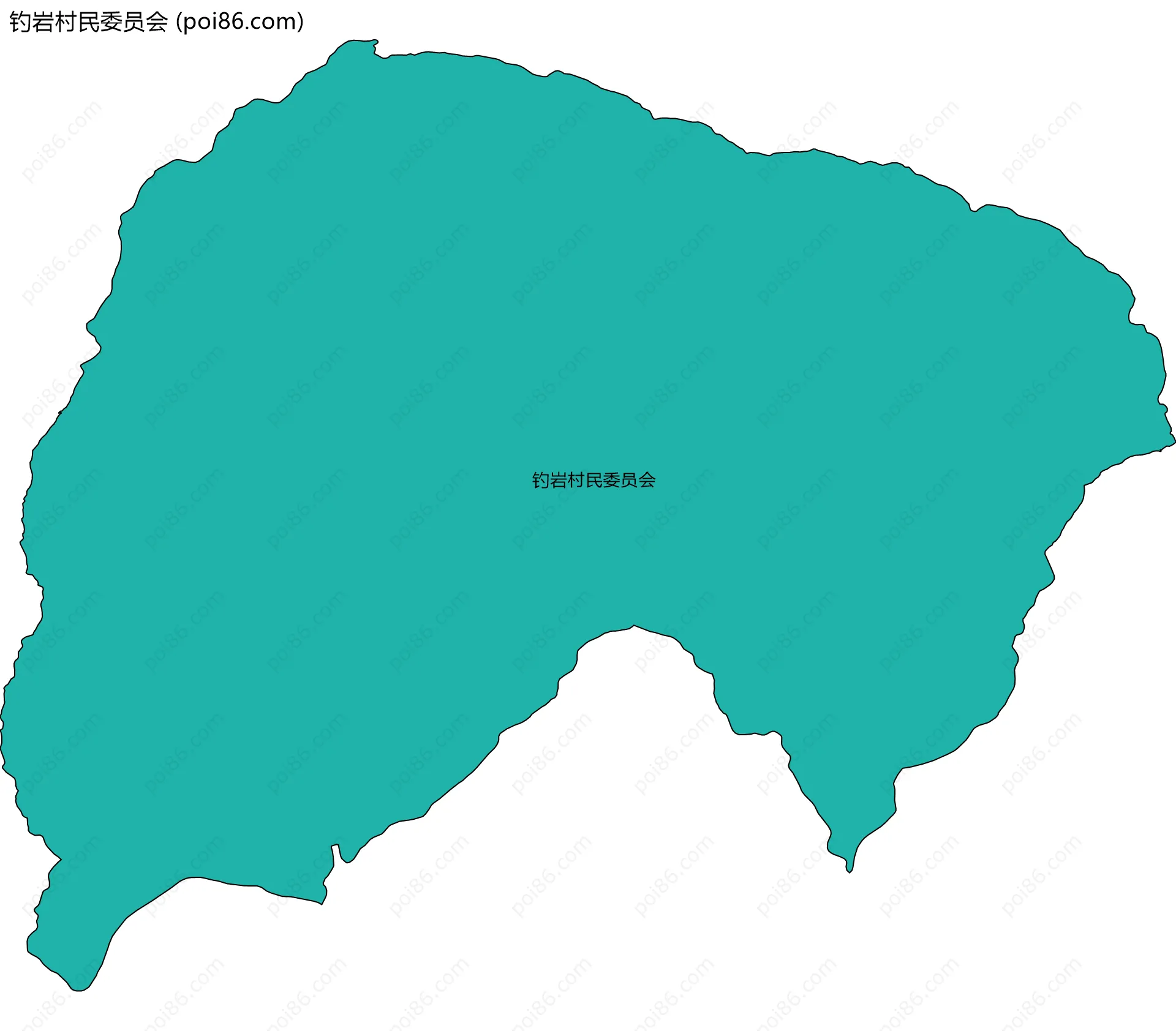 钓岩村民委员会边界地图