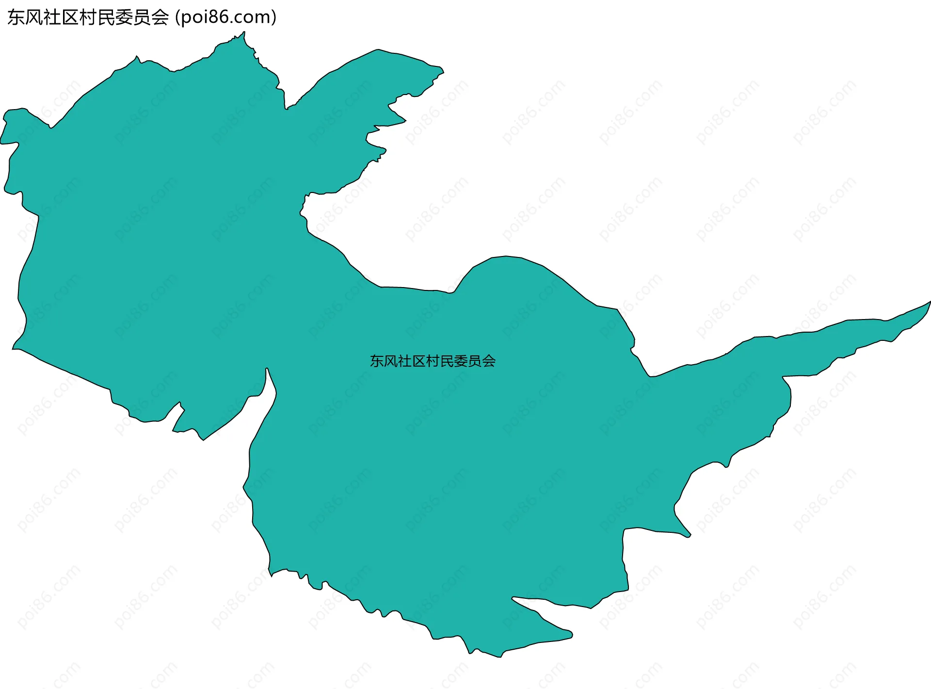 东风社区村民委员会边界地图