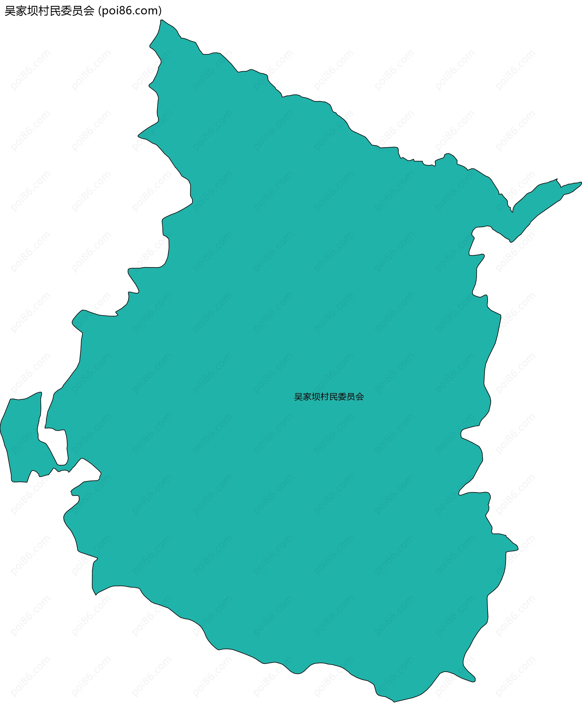 吴家坝村民委员会边界地图