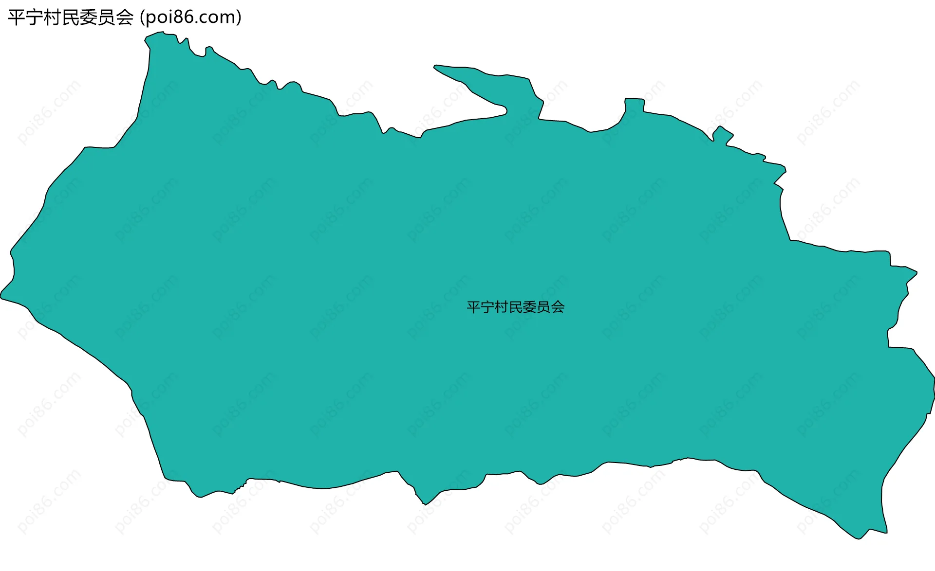 平宁村民委员会边界地图