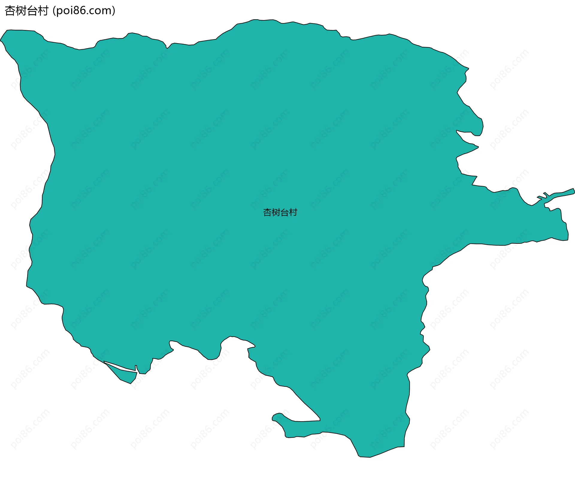 杏树台村边界地图