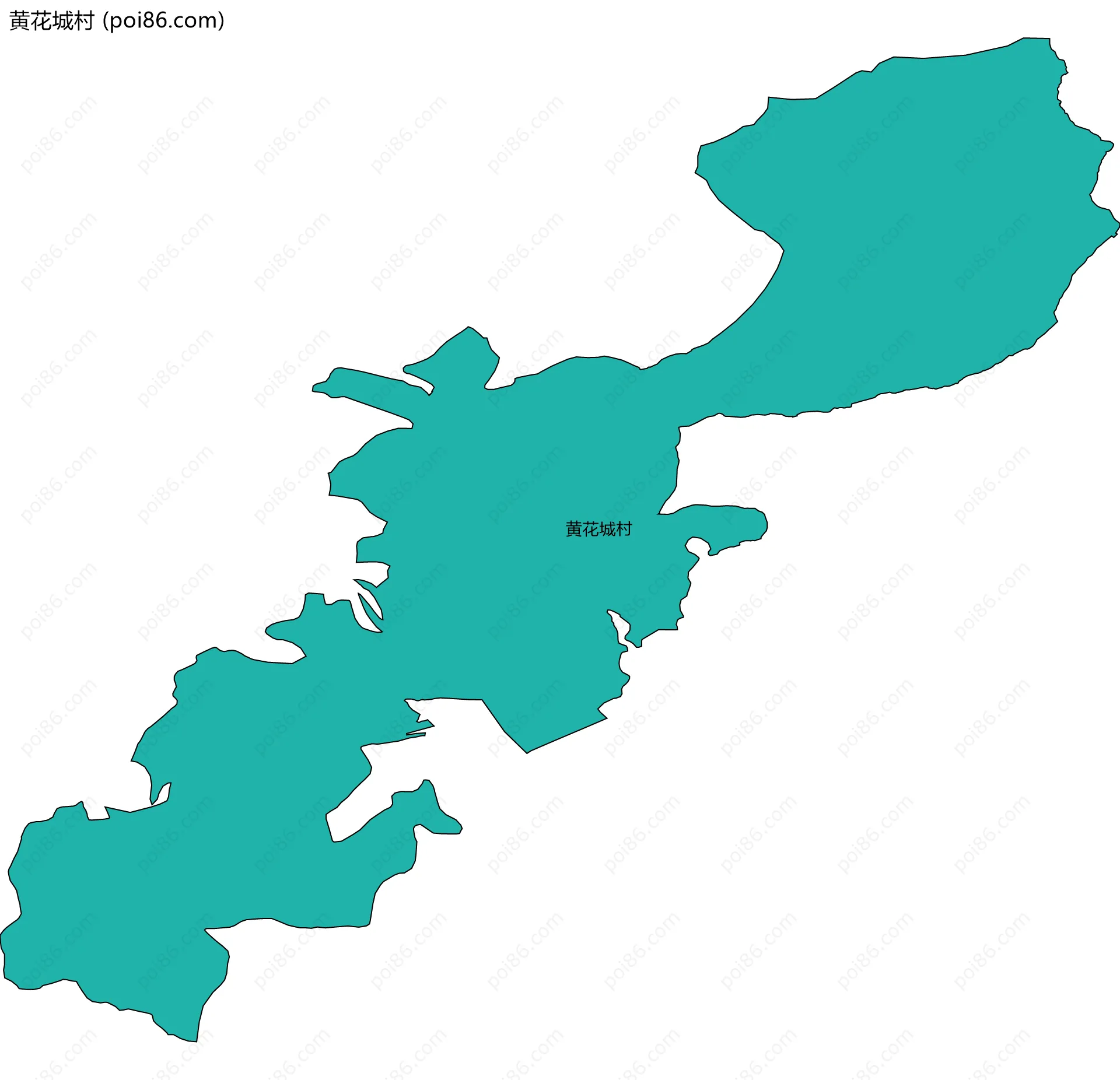 黄花城村边界地图