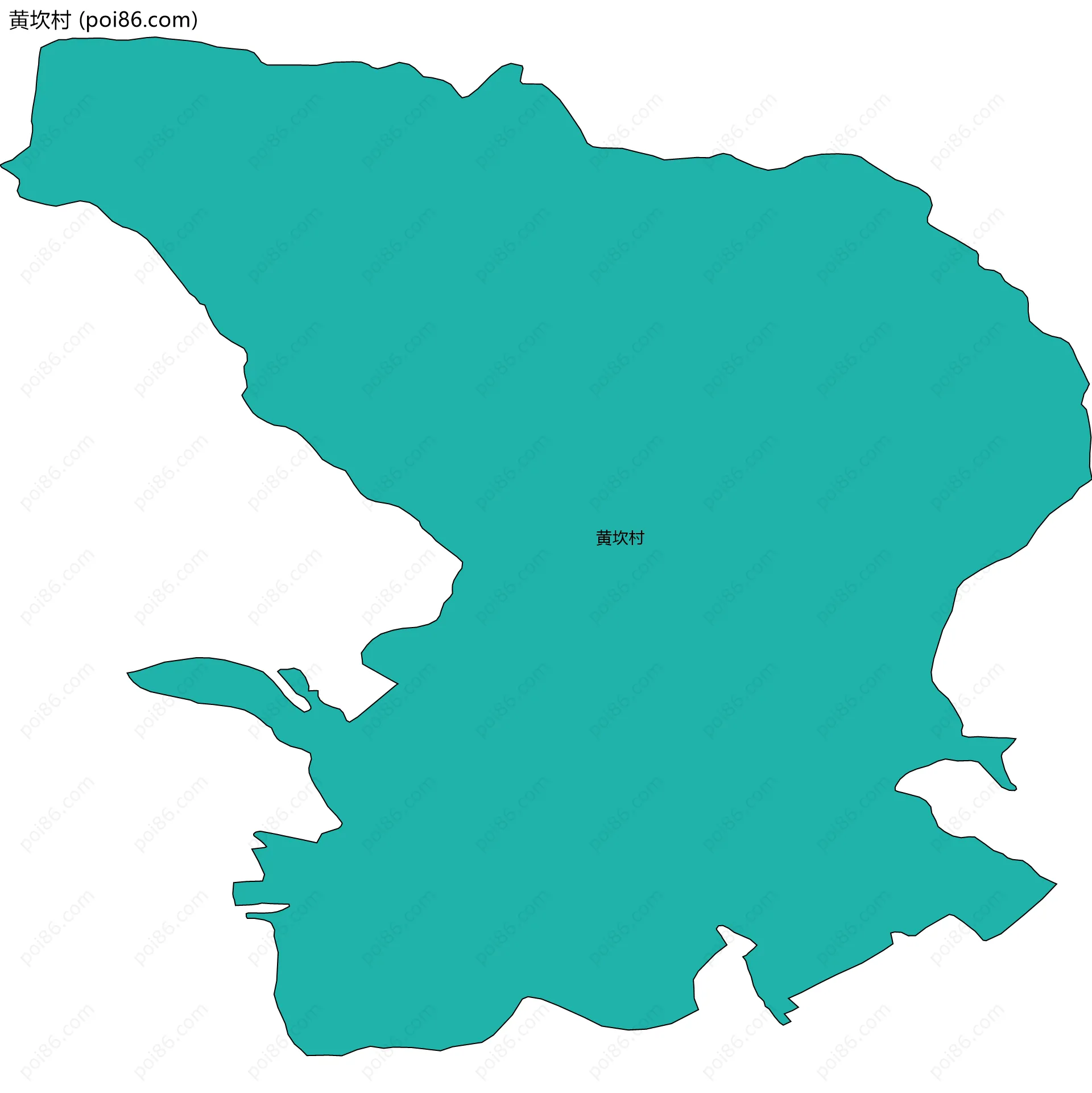 黄坎村边界地图