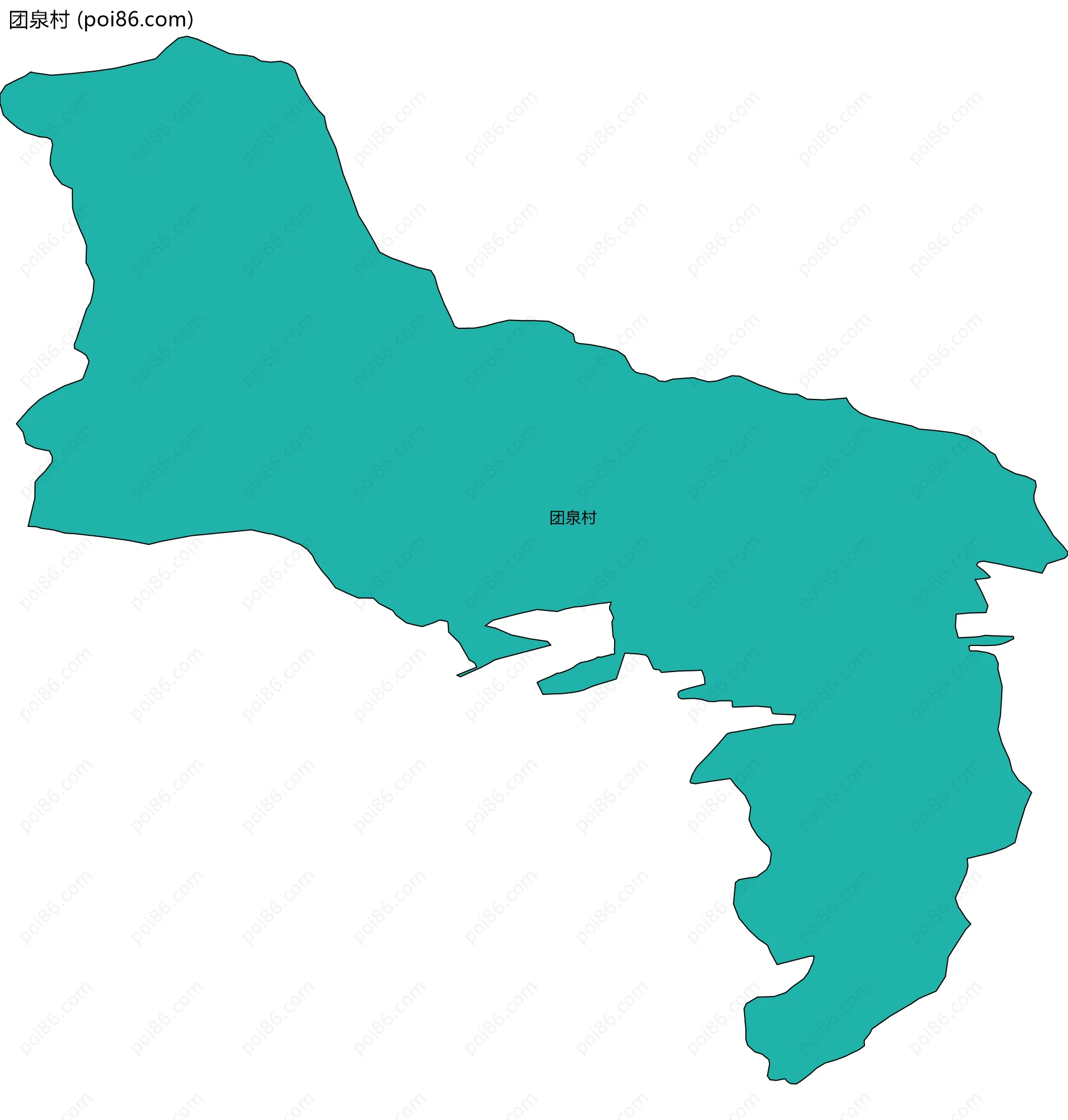 团泉村边界地图