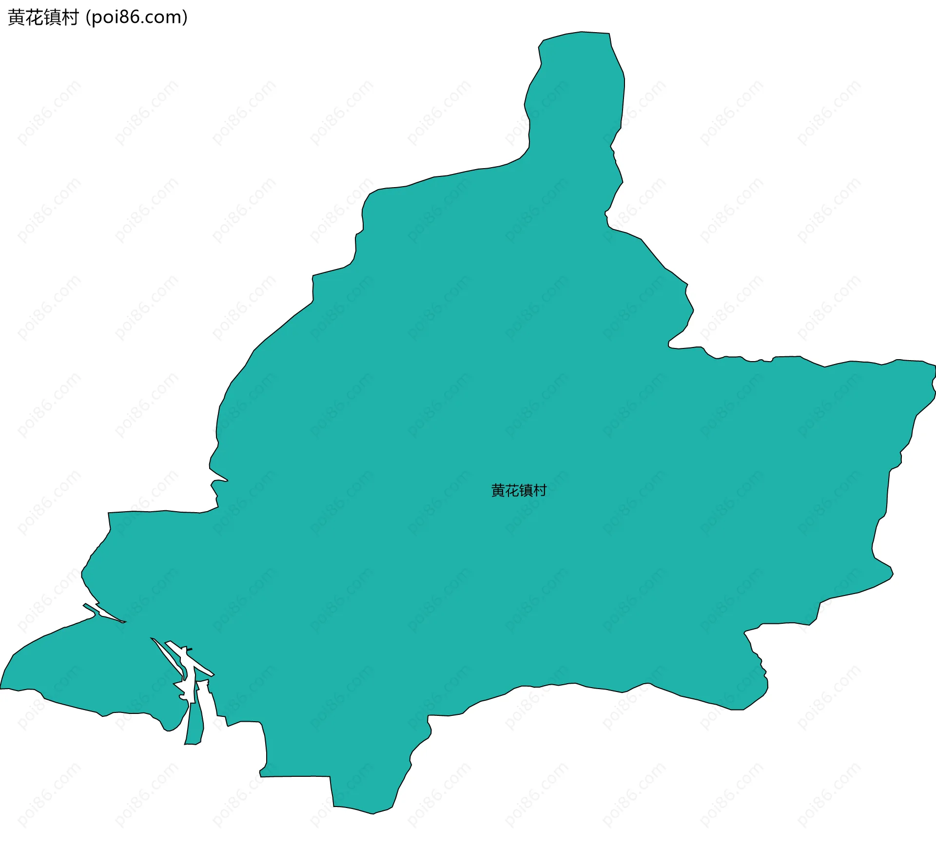黄花镇村边界地图