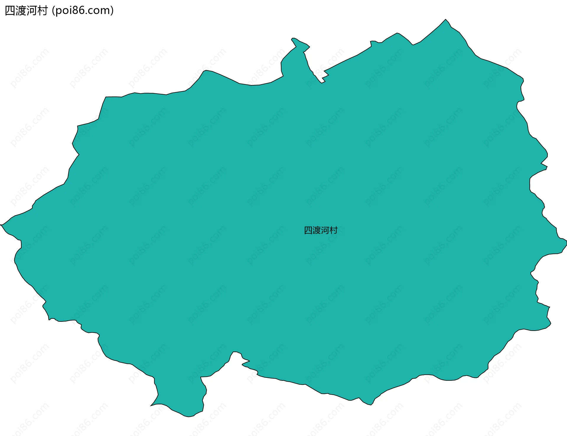 四渡河村边界地图