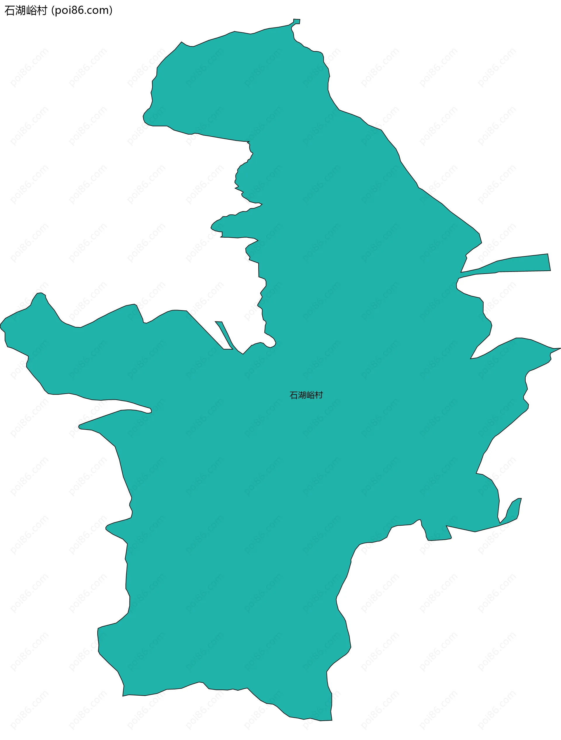 石湖峪村边界地图