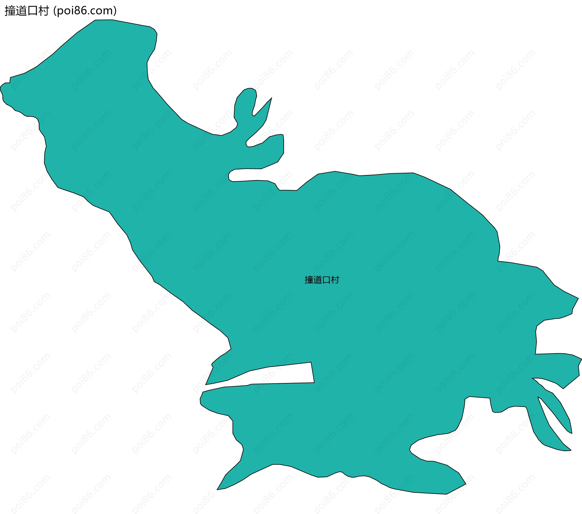 撞道口村边界地图