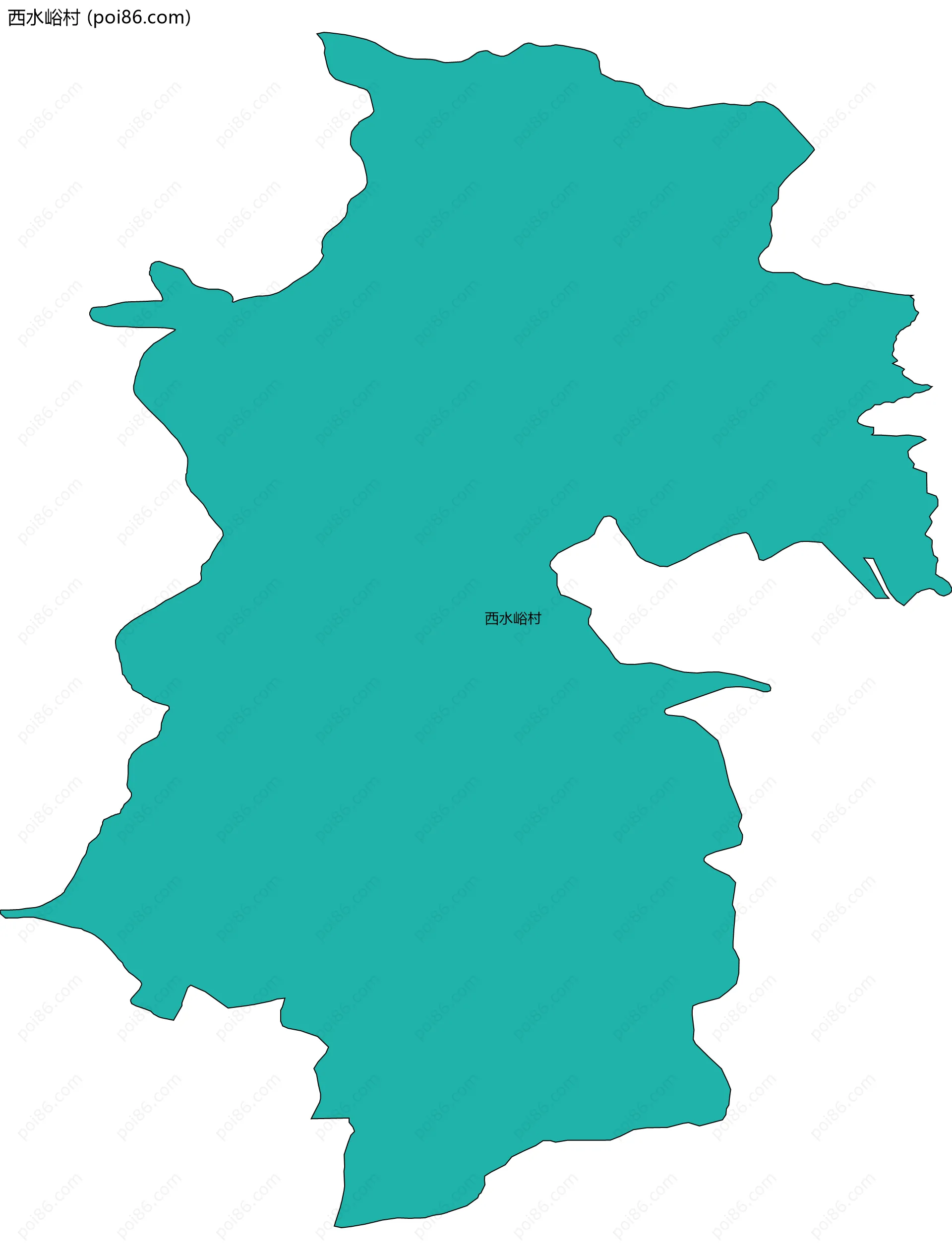 西水峪村边界地图