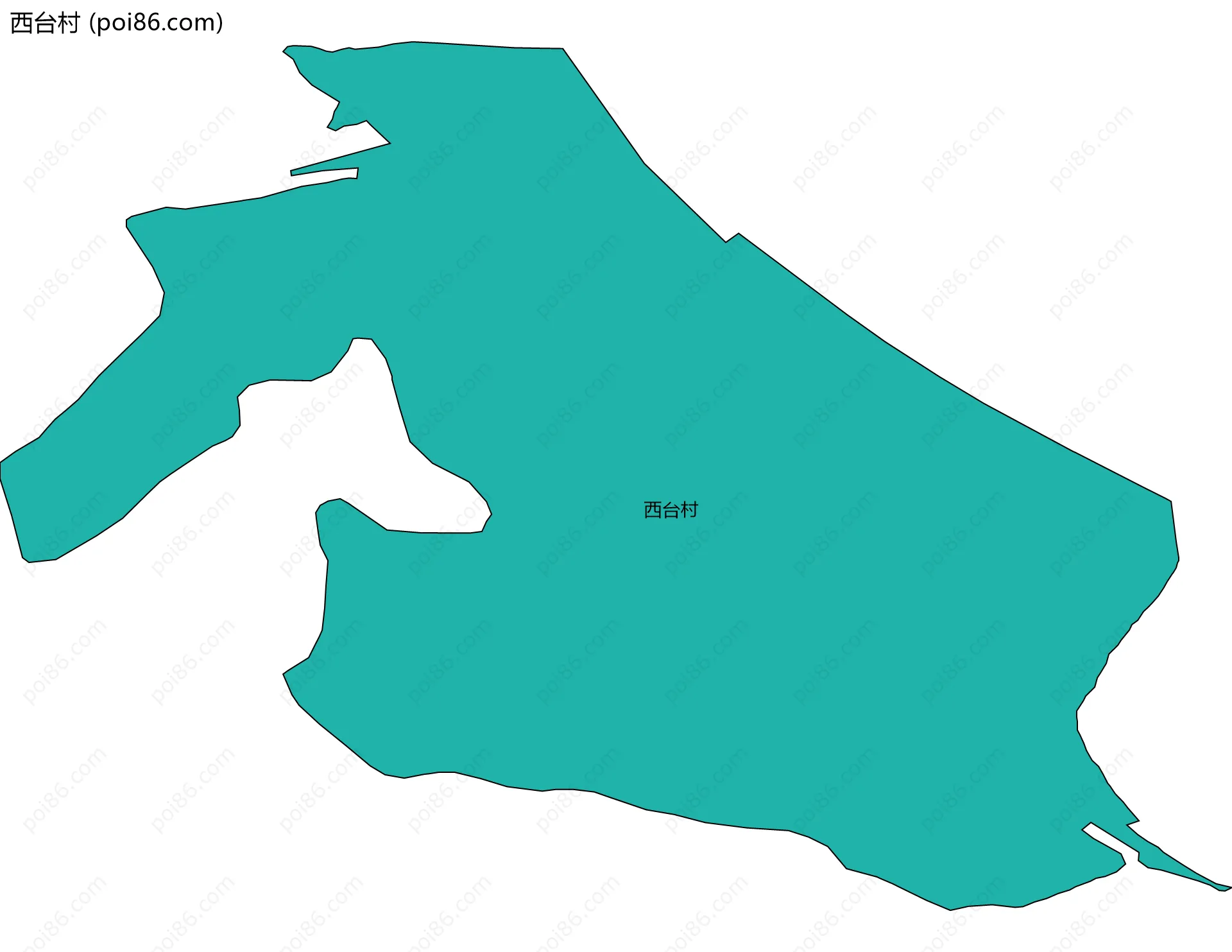 西台村边界地图