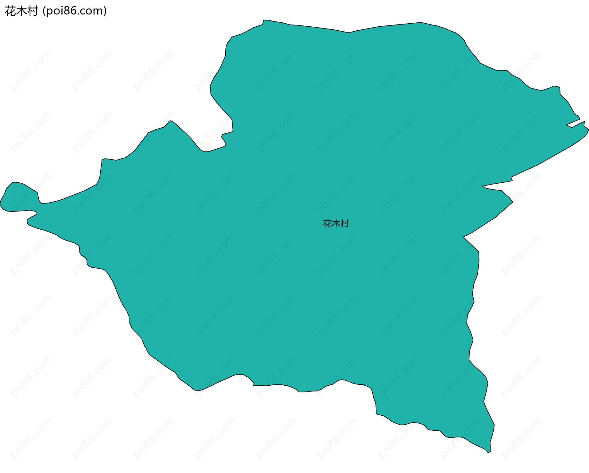 花木村边界地图
