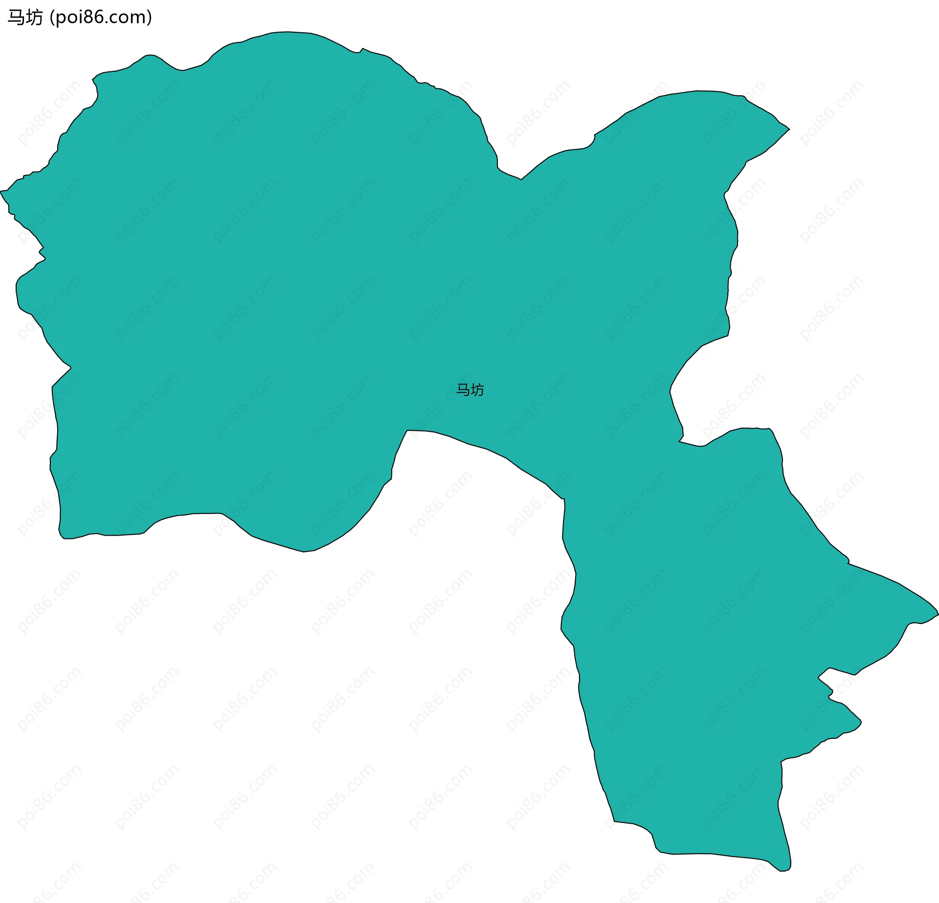 马坊边界地图