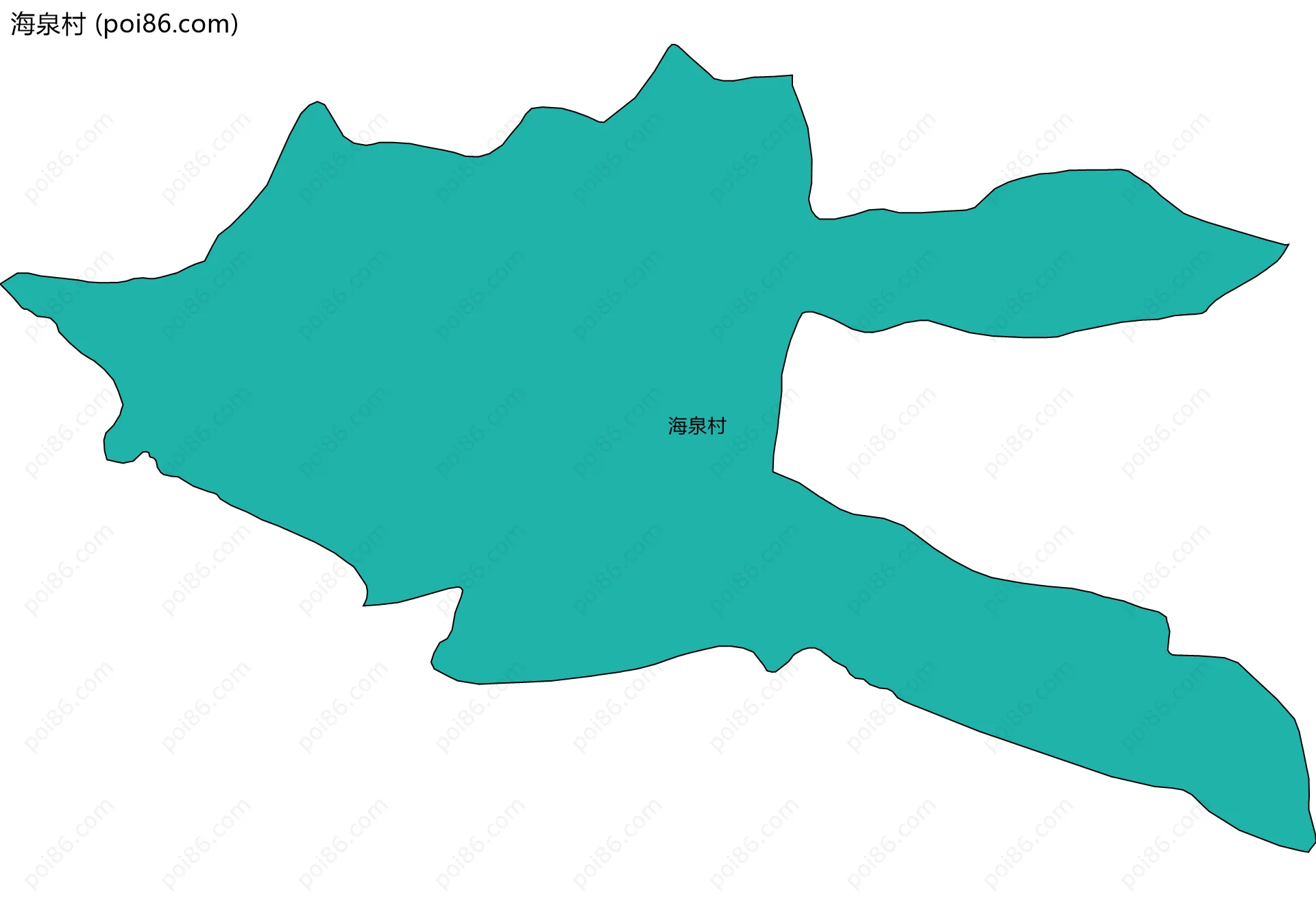 海泉村边界地图
