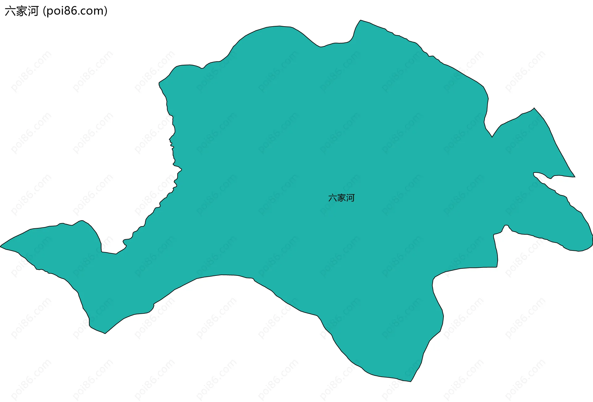 六家河边界地图