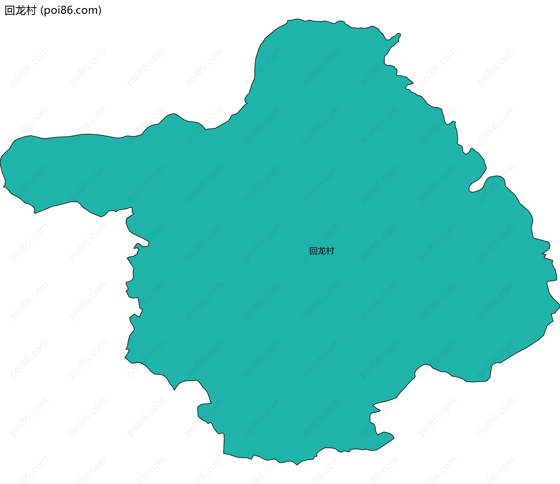 回龙村边界地图