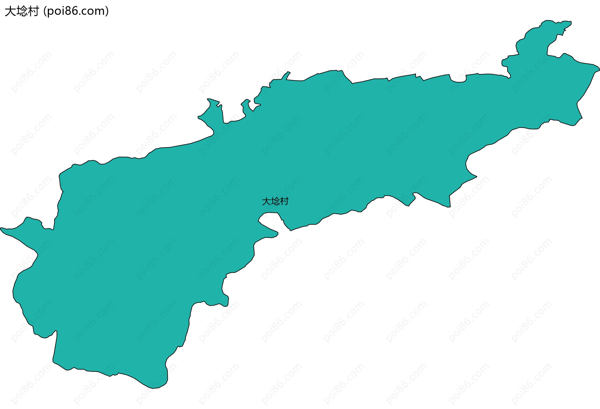 大埝村边界地图