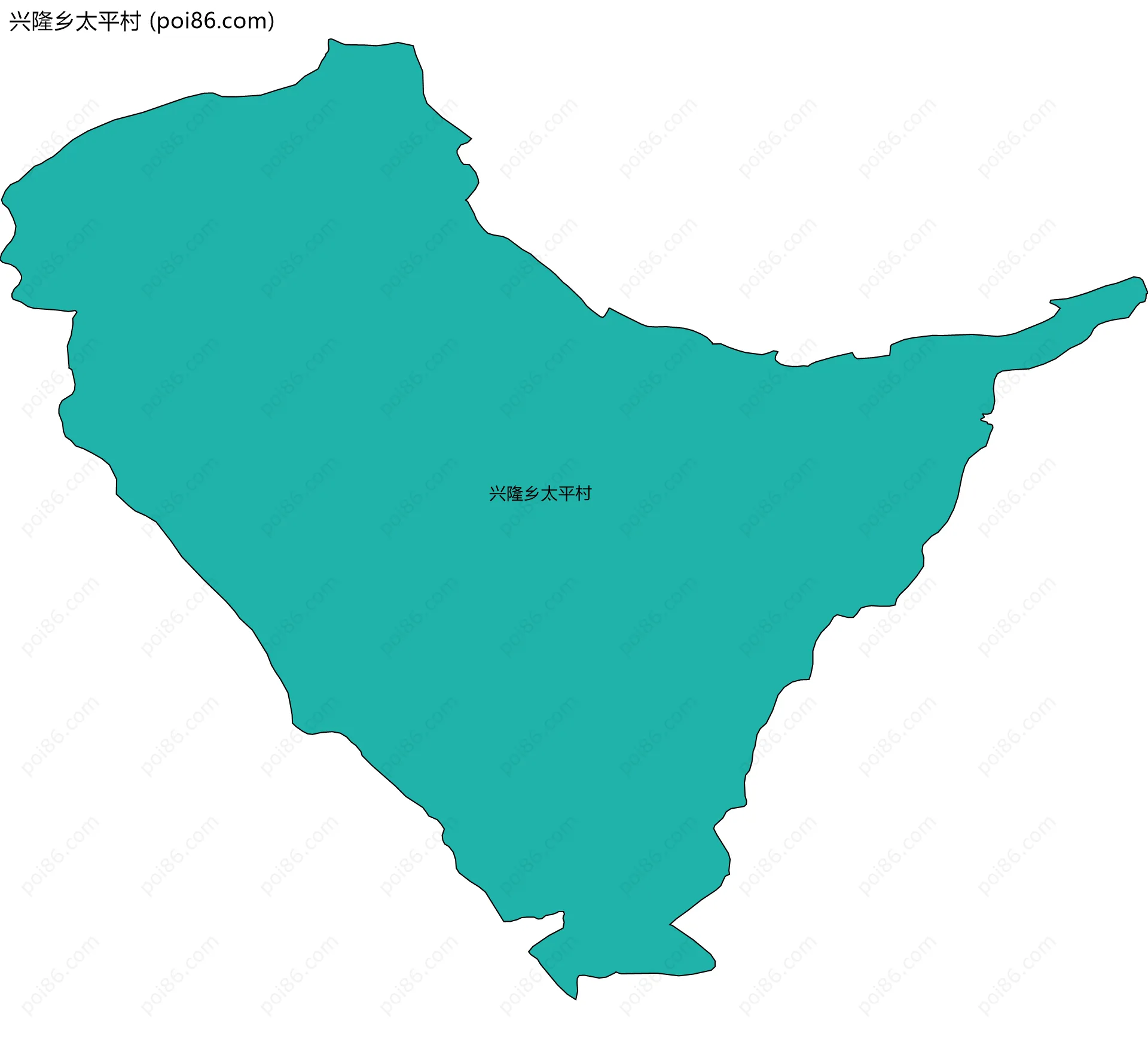 兴隆乡太平村边界地图