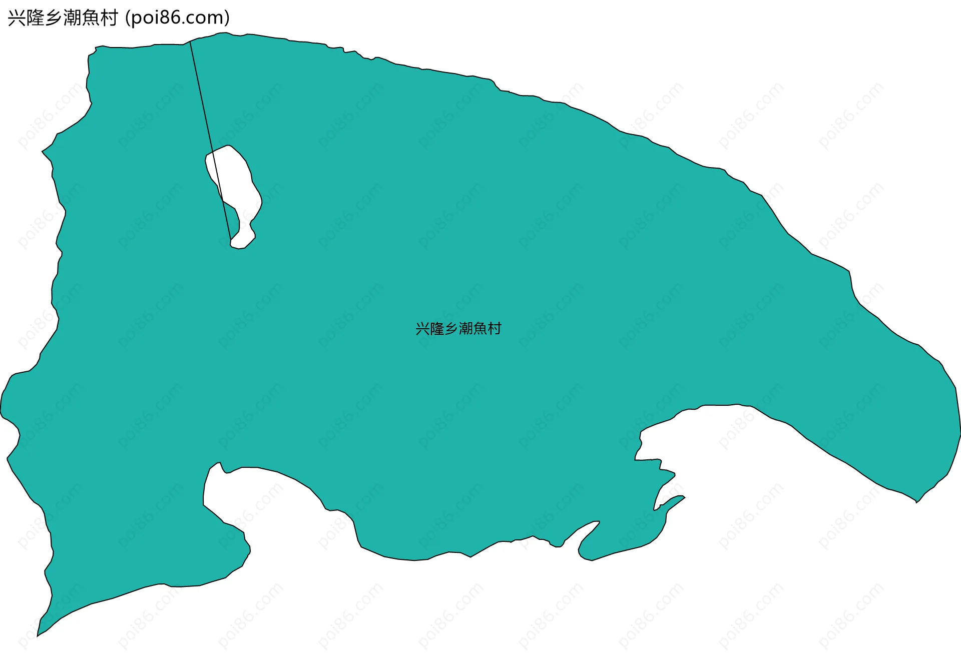 兴隆乡潮魚村边界地图