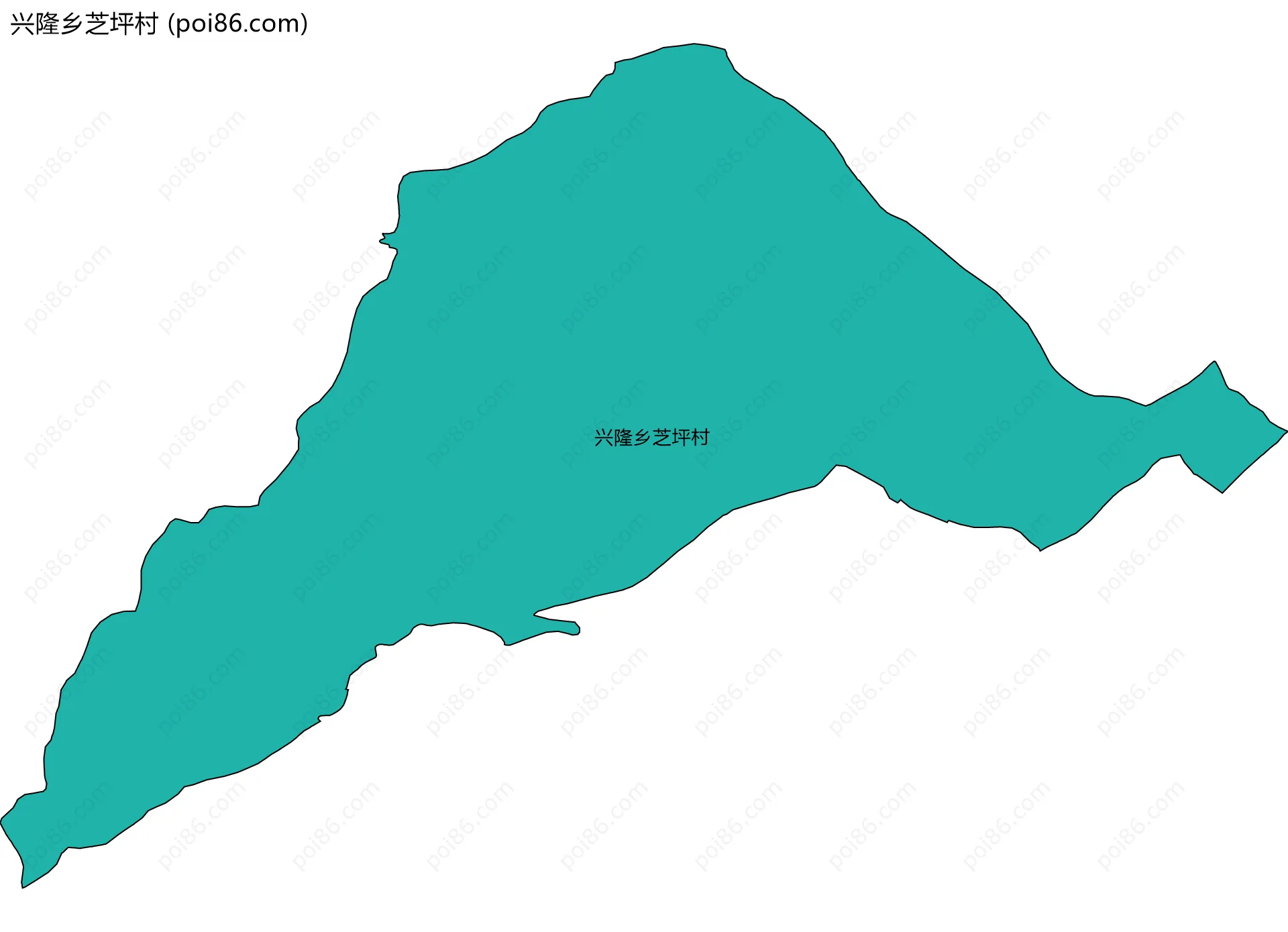兴隆乡芝坪村边界地图