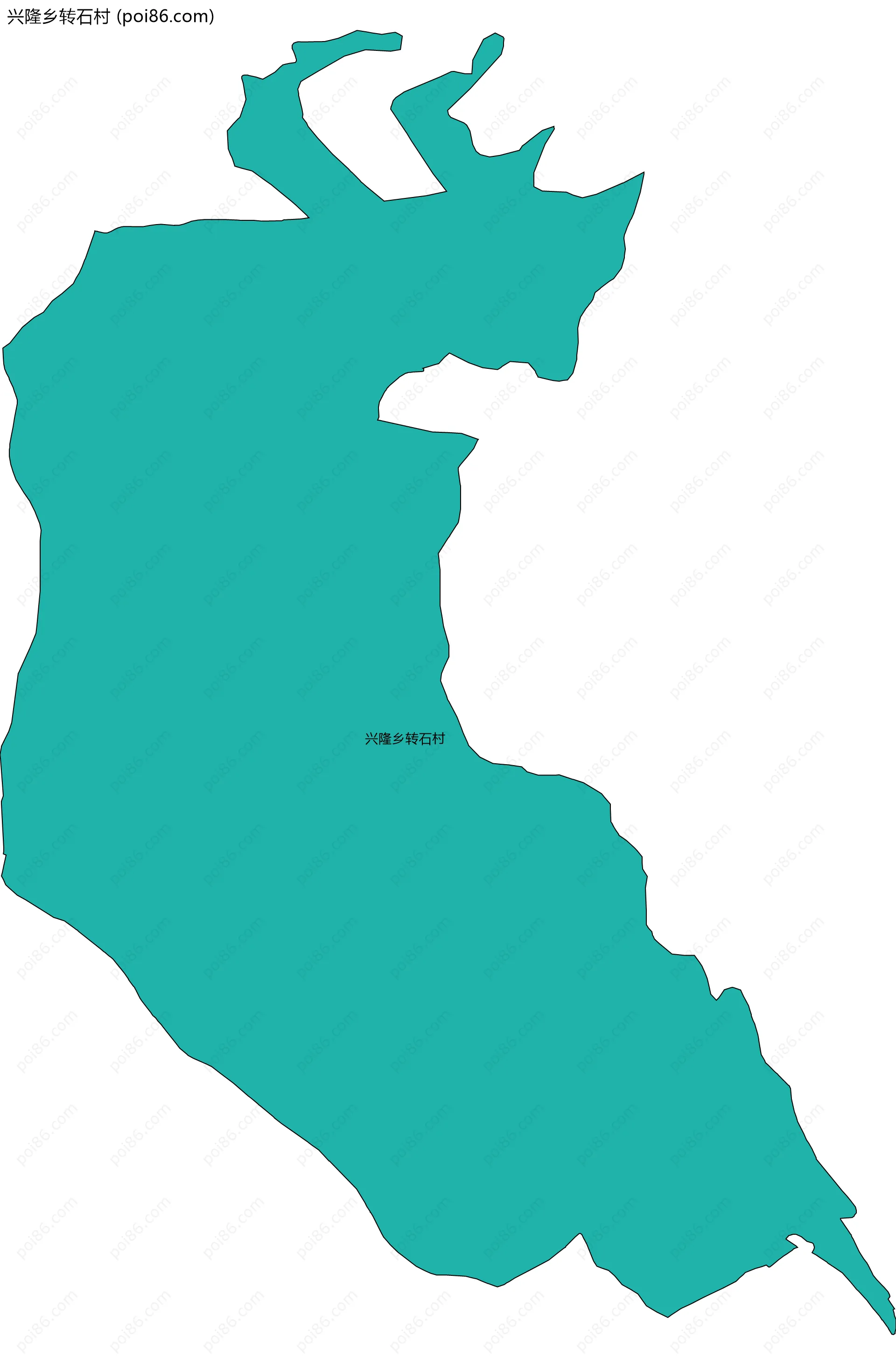 兴隆乡转石村边界地图