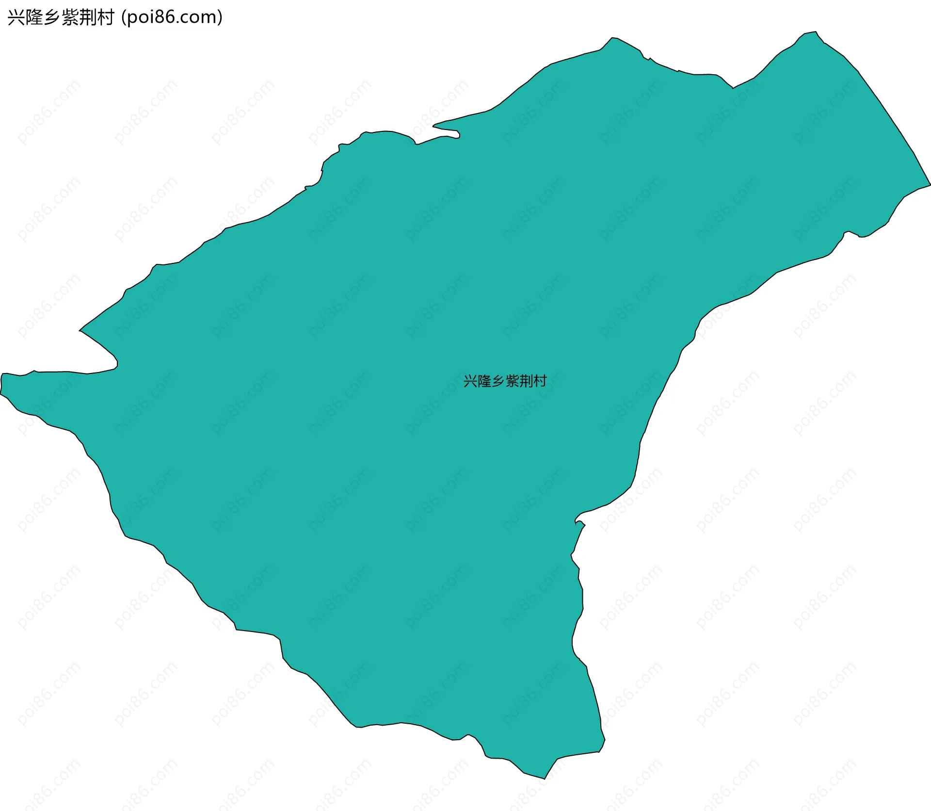 兴隆乡紫荆村边界地图