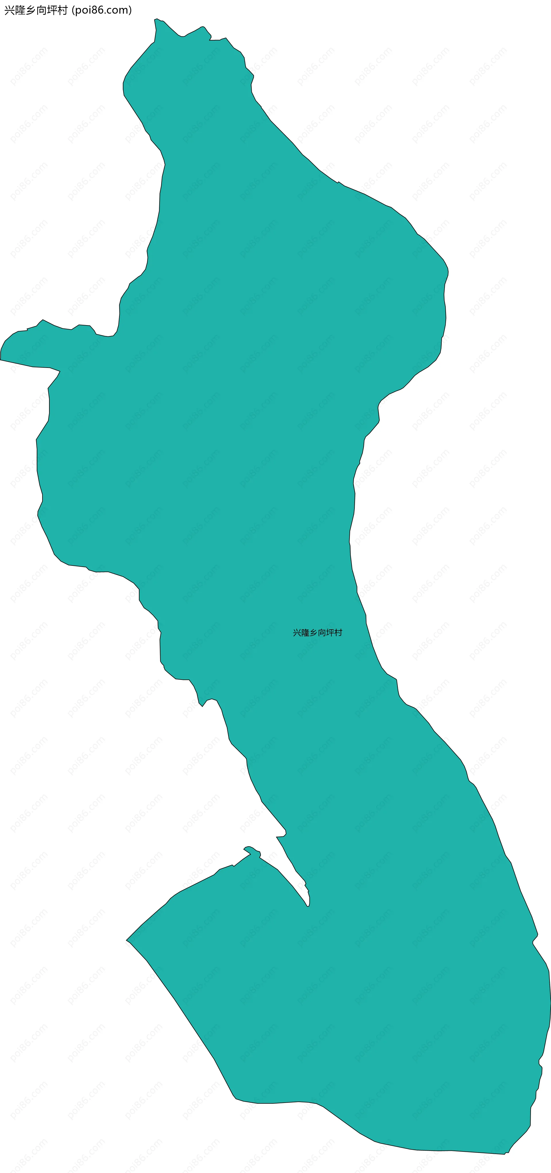 兴隆乡向坪村边界地图