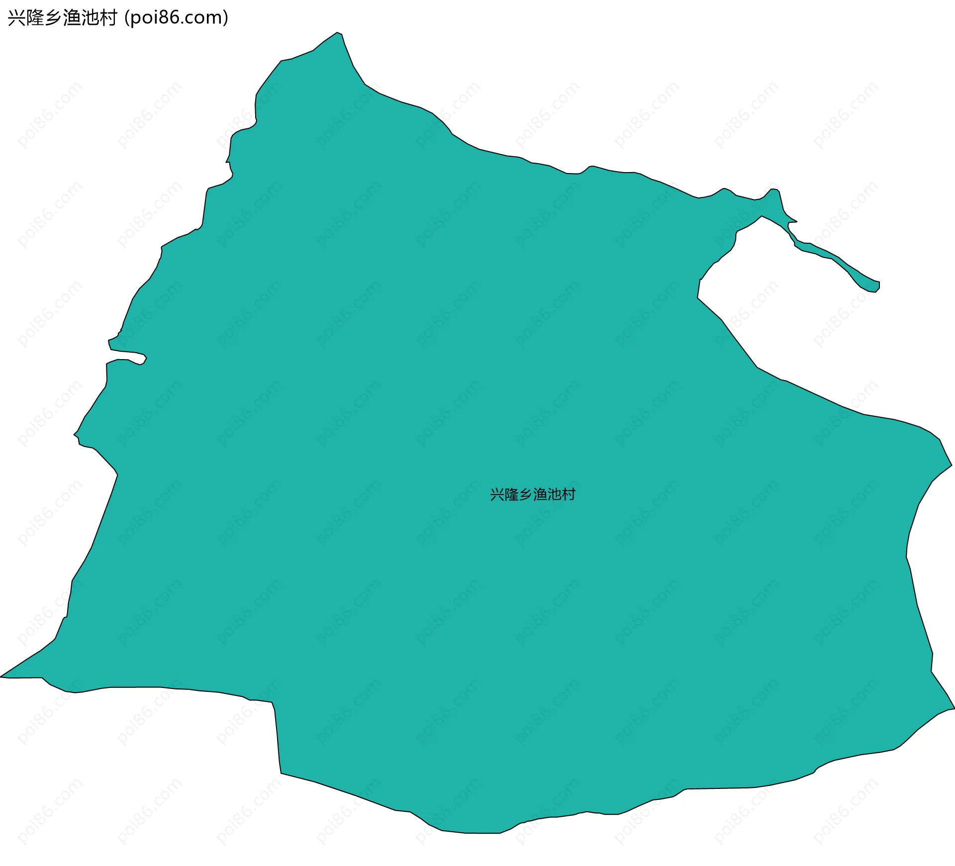 兴隆乡渔池村边界地图