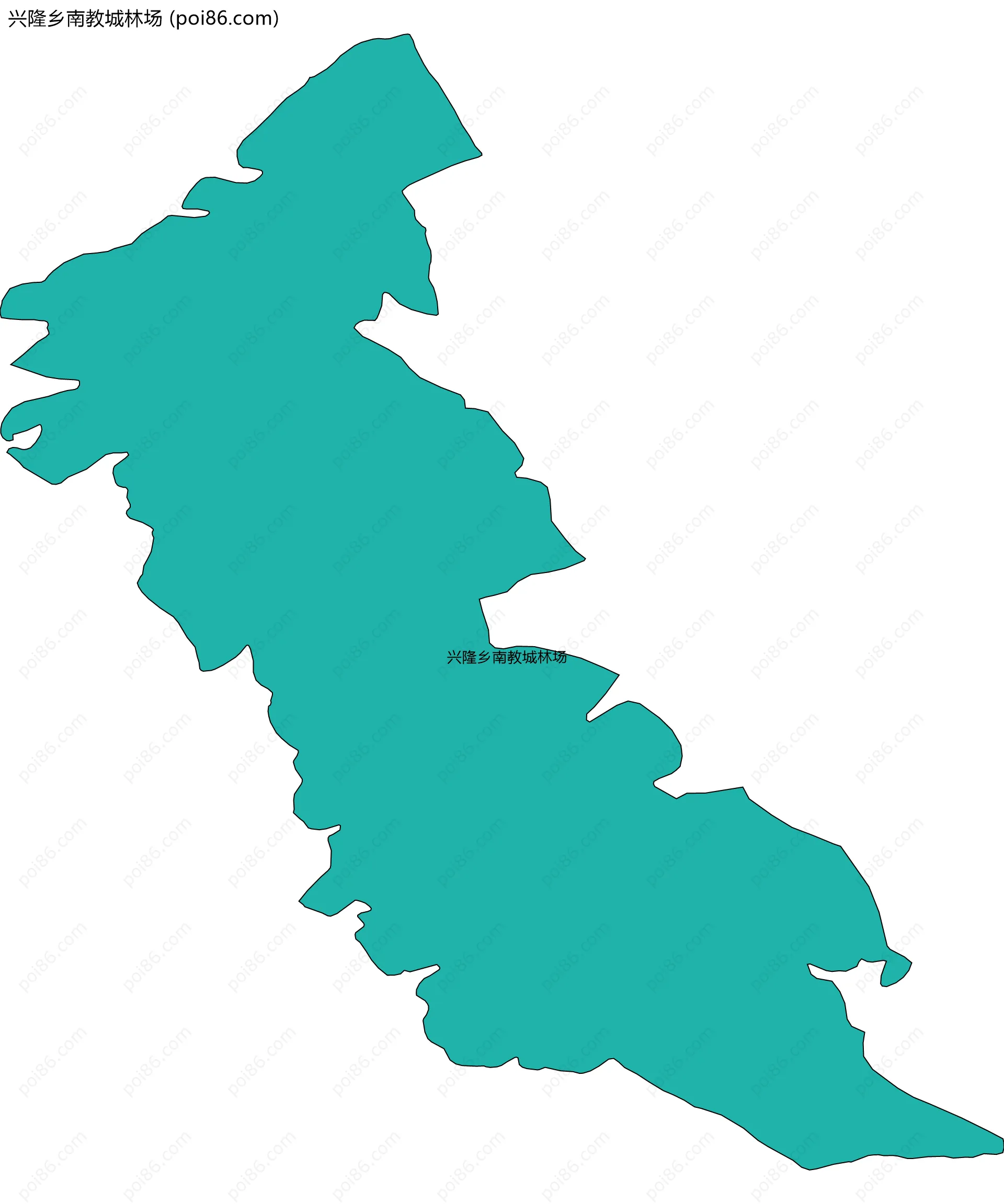 兴隆乡南教城林场边界地图